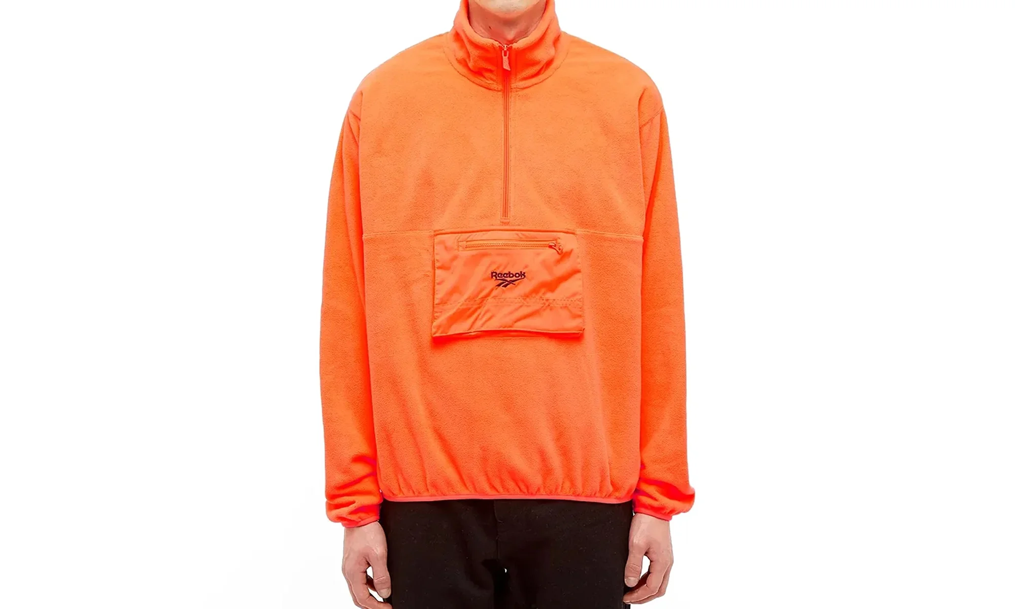 Half-Zip Polar Fleece Sweatshirt "Solar Orange" FS7360 - Image 2