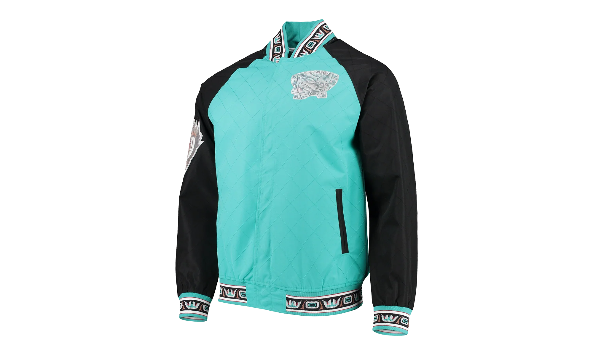Hardwood Classics 75th Anniversary Authentic Warmup Full-Snap Jacket "Turquoise" OJBF1201-VGRYYPPPLTTL