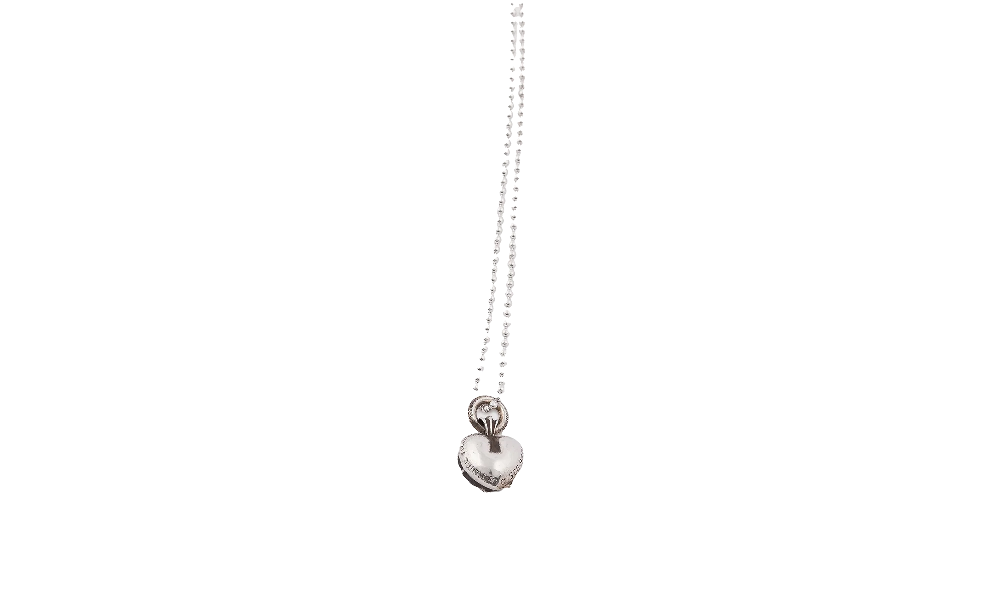 Heart Pendant & Ball Chain "Silver" CHRM0662 - Image 2