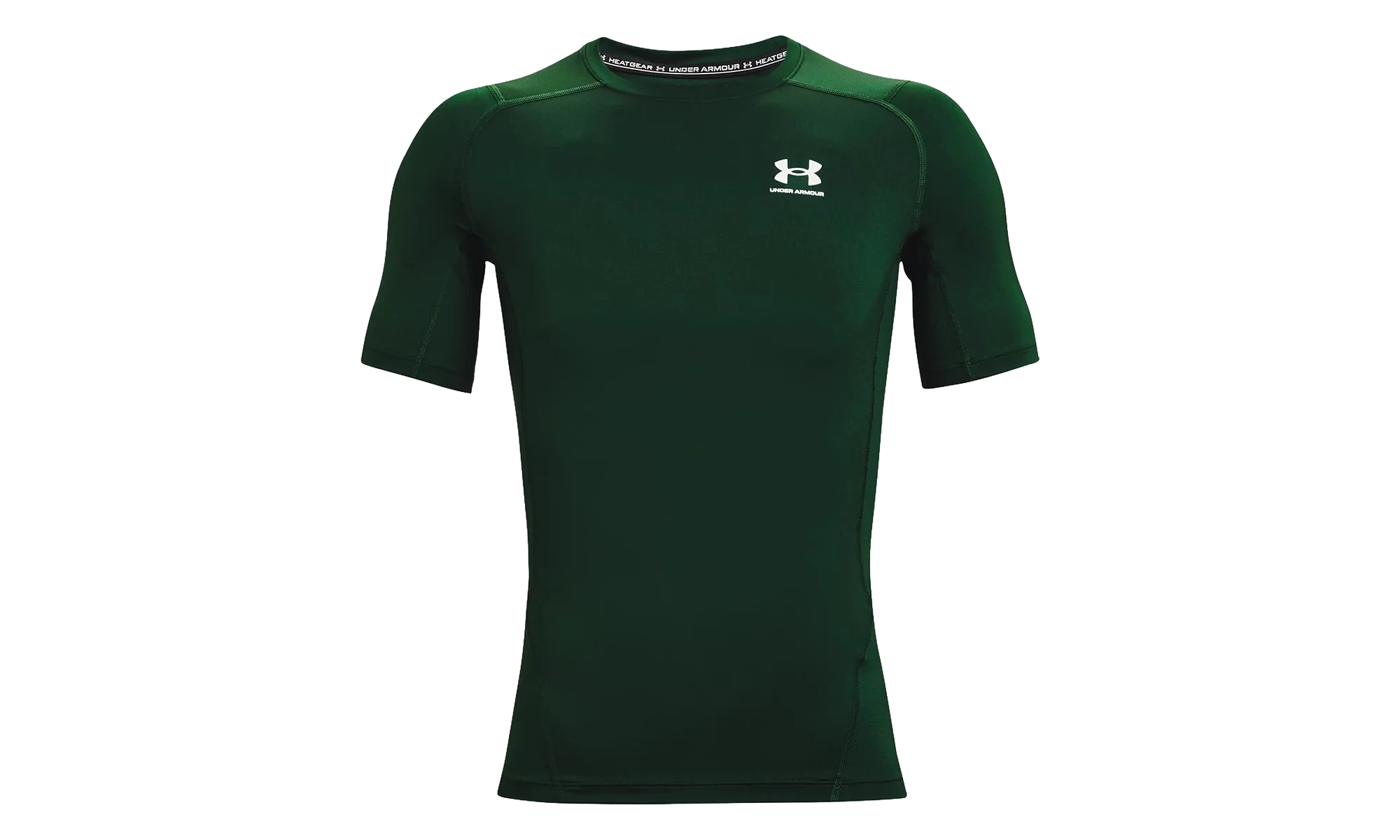 HeatGear Compression Short Sleeve "Forest Green / White" 1361518 301