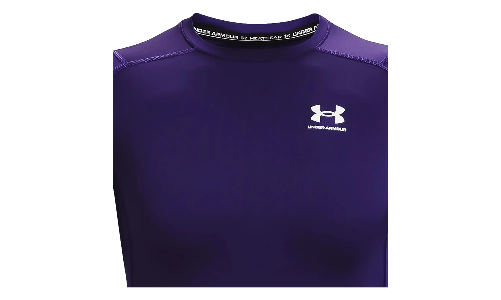HeatGear Compression Short Sleeve "Purple / White" 1361518 500 - Image 2