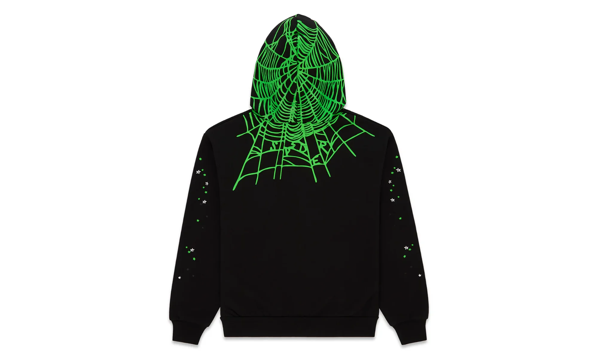 Heavy Web Hoodie "Black / Green" SP5der221 - Image 2