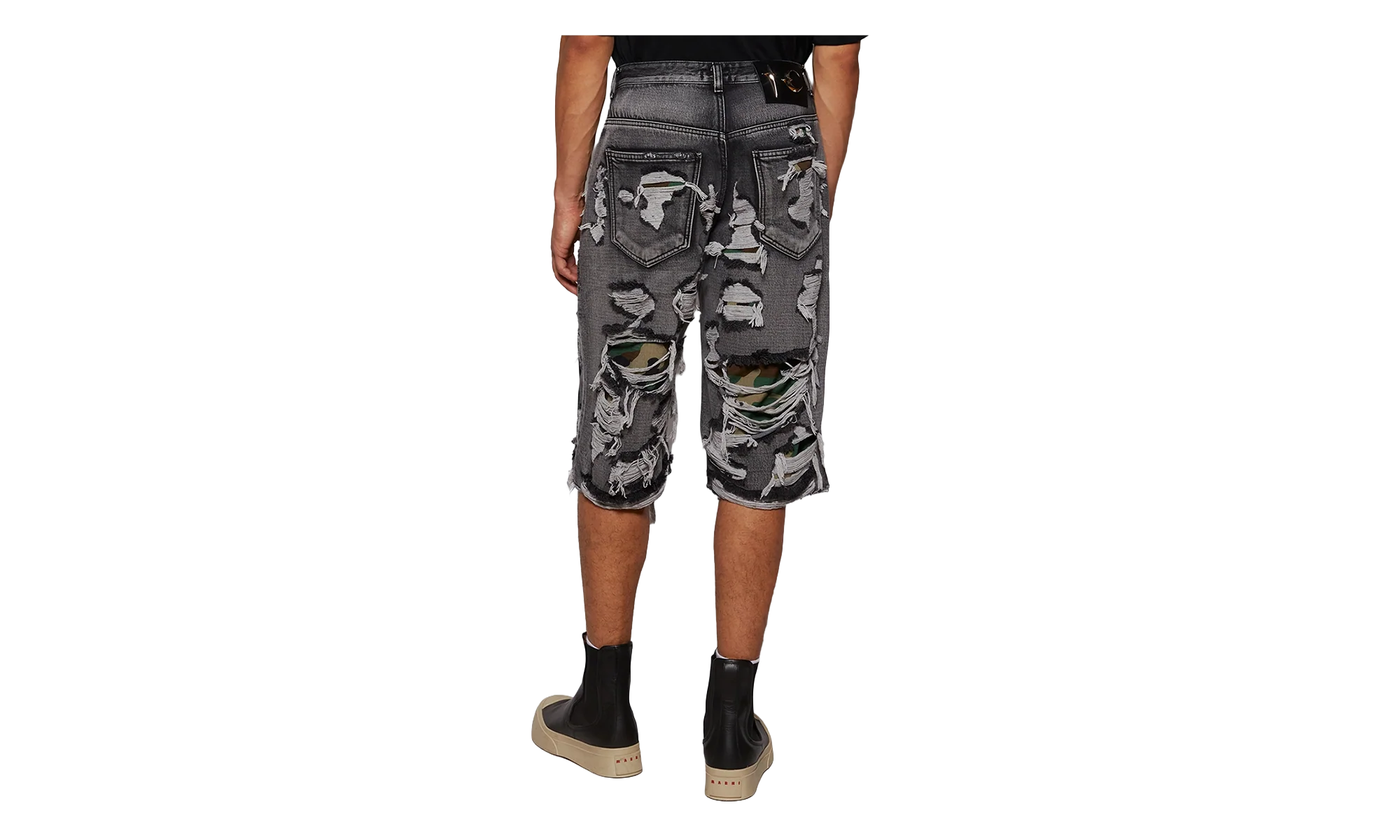 Hell Camo Denim Shorts "Black" TC25PT2202 - Image 2