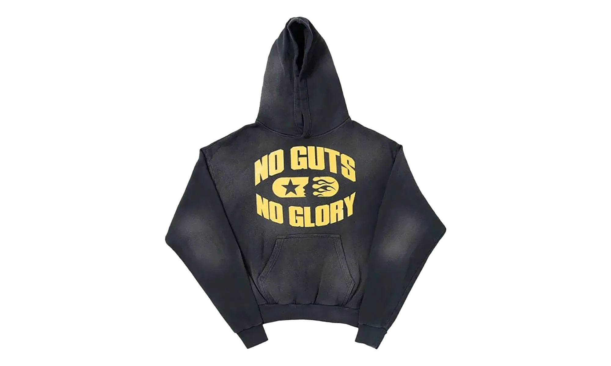 Hellstar No Guts No Glory Hoodie "BLACK" 9357 1FW230106NGNGH WASH
