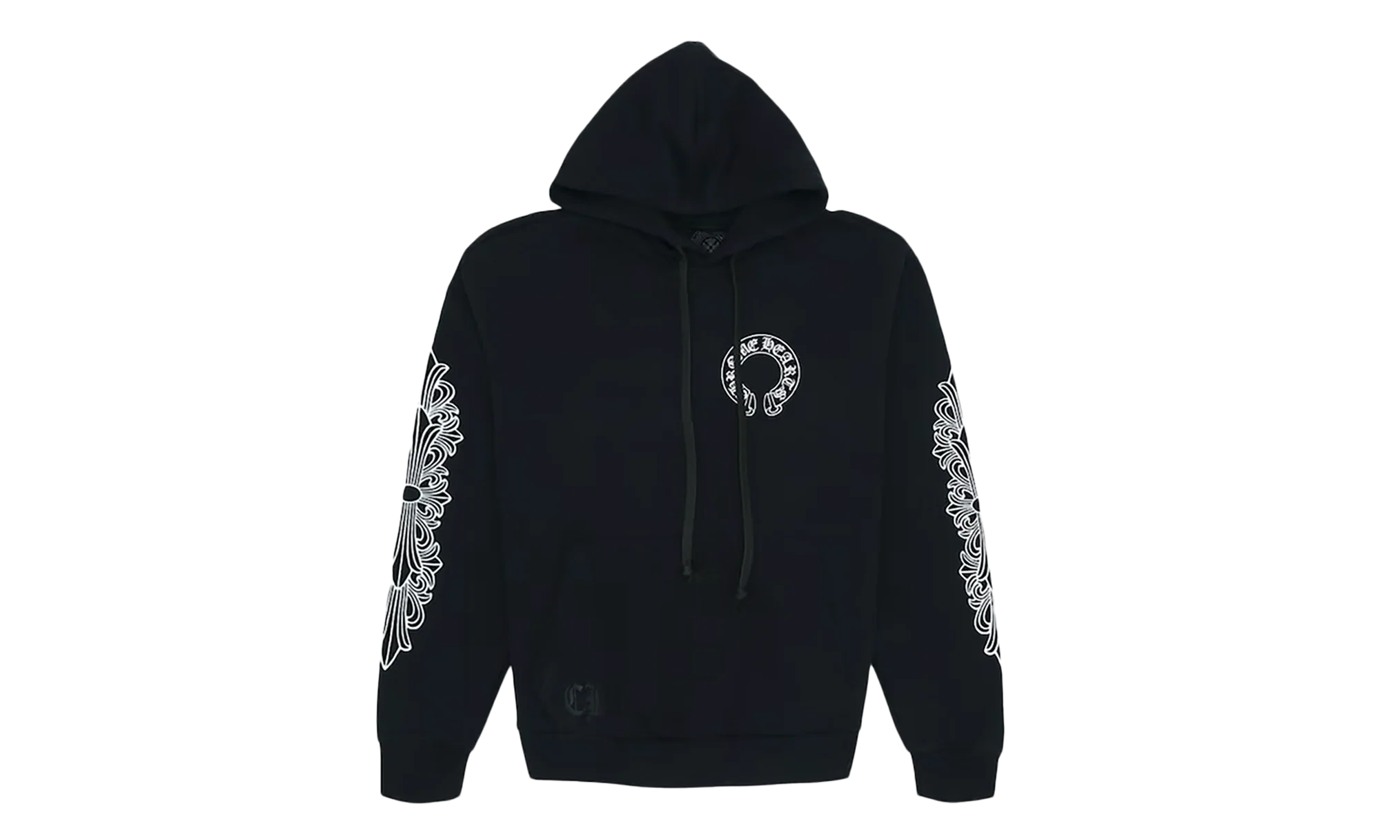 Horse Shoe Floral Pullover Hoodie "Black" CHRM0573
