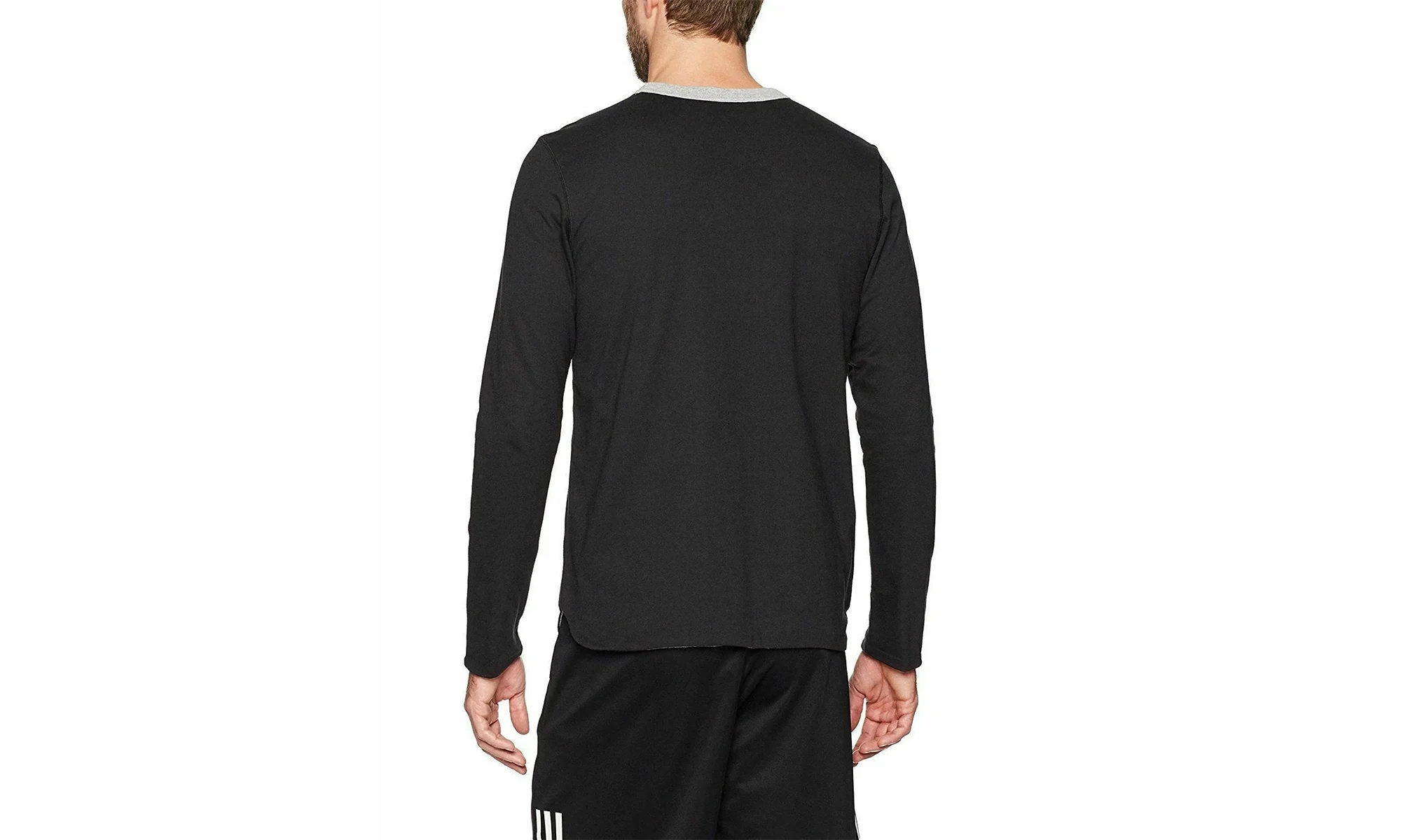 ID Reversible Logo Tee "Black / Medium Heather Grey" BR3299 - Image 2