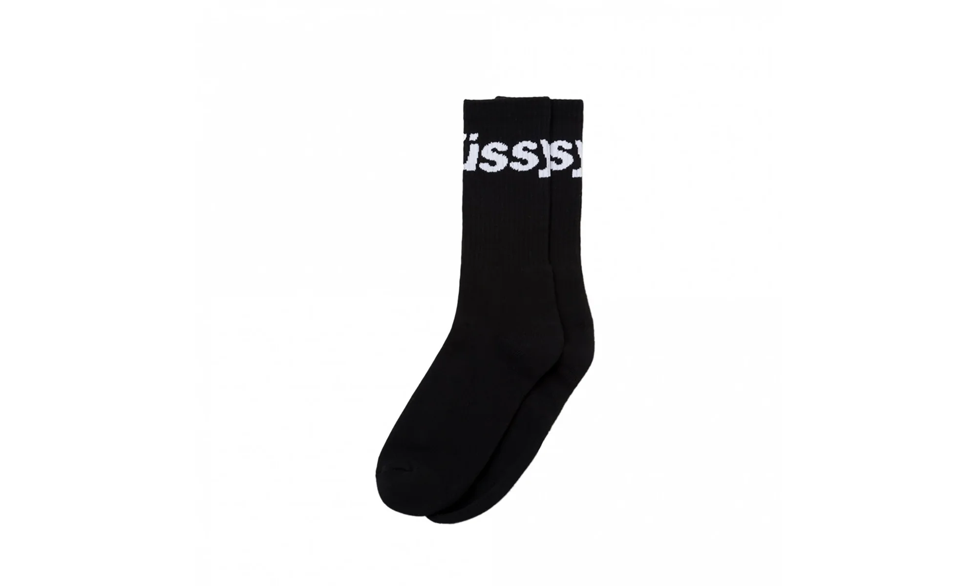 Jacquard Logo Socks "Black" STUS91 - Image 2