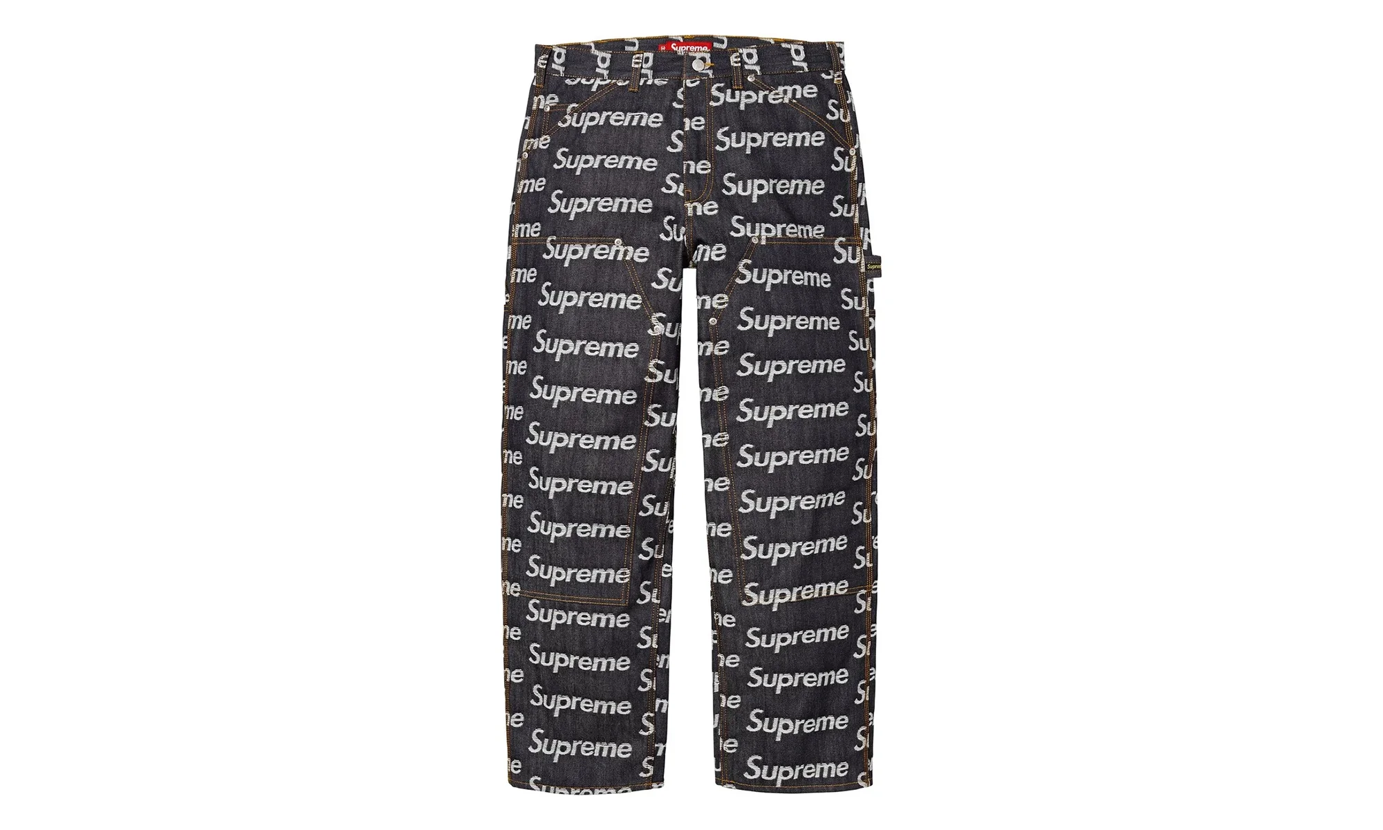 Jacquard Logos Double Knee Denim Painter Jeans "FW25 - Rigid Indigo" SU26912