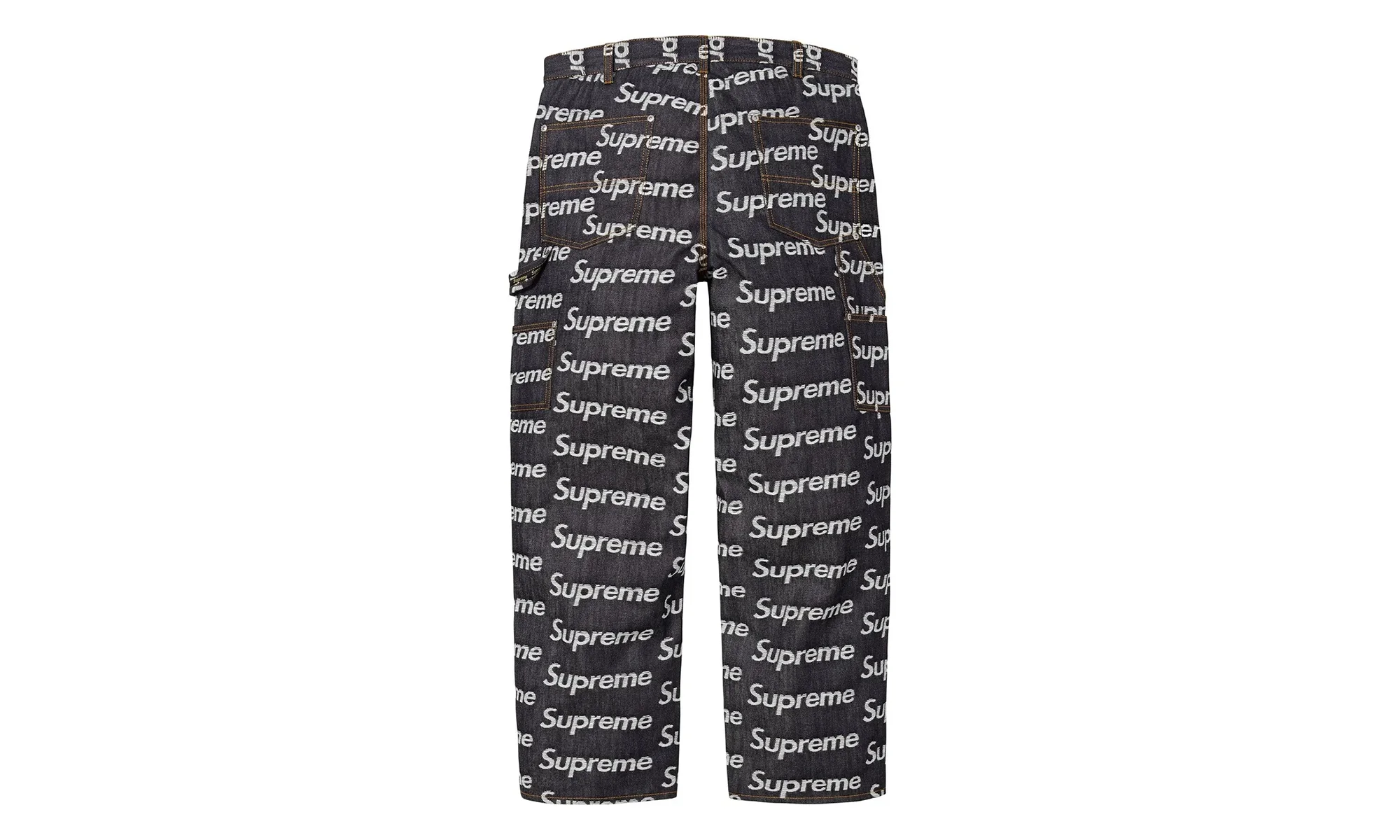 Jacquard Logos Double Knee Denim Painter Jeans "FW25 - Rigid Indigo" SU26912 - Image 2