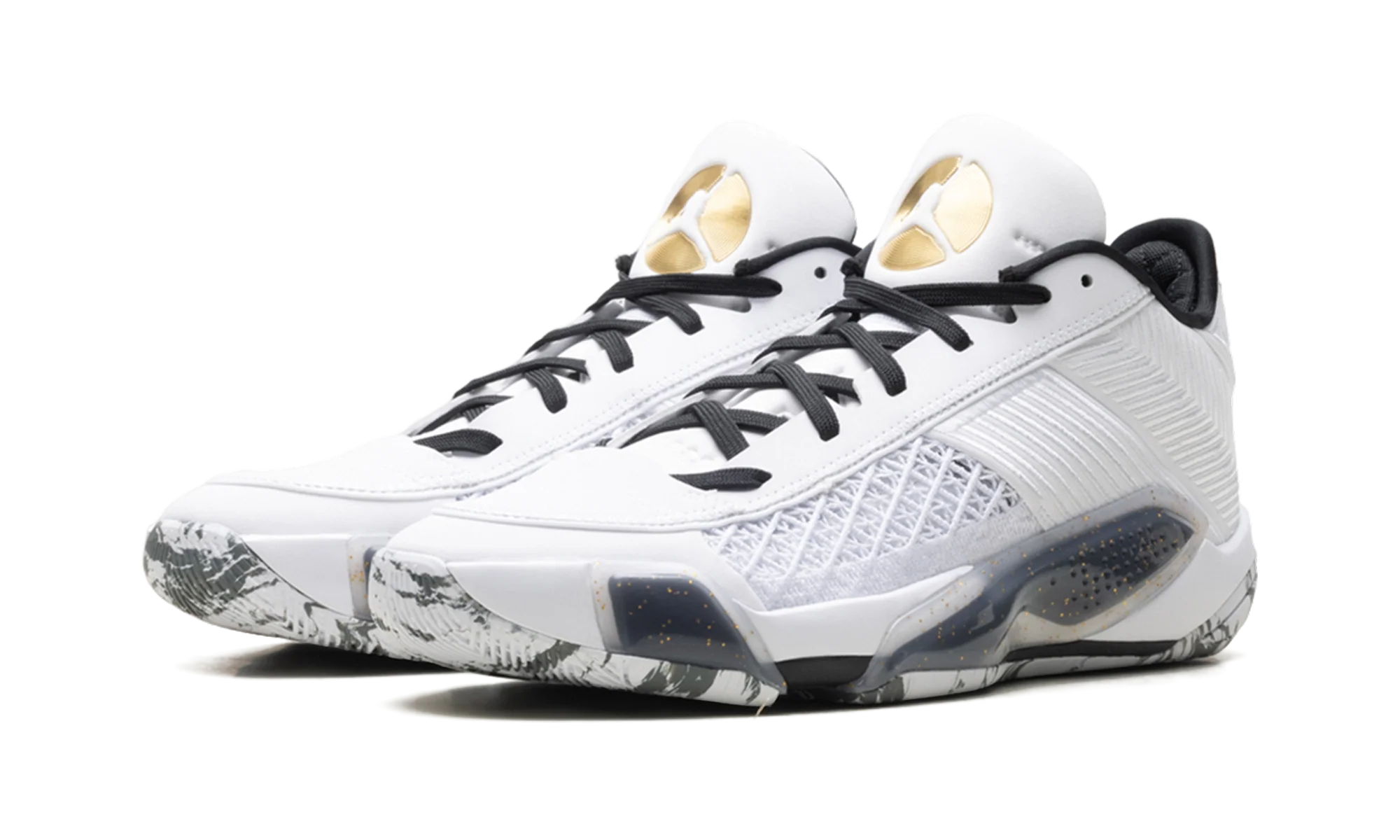 Jordan 38 Low "White Metallic Gold Black" FD2326 107 - Image 2