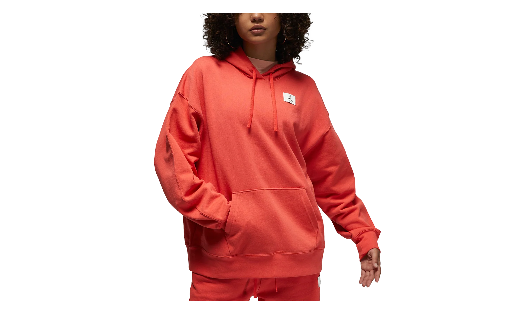Jordan Flight Fleece Pullover Hoodie WMNS "Lobster" DQ4603 605 - Image 2