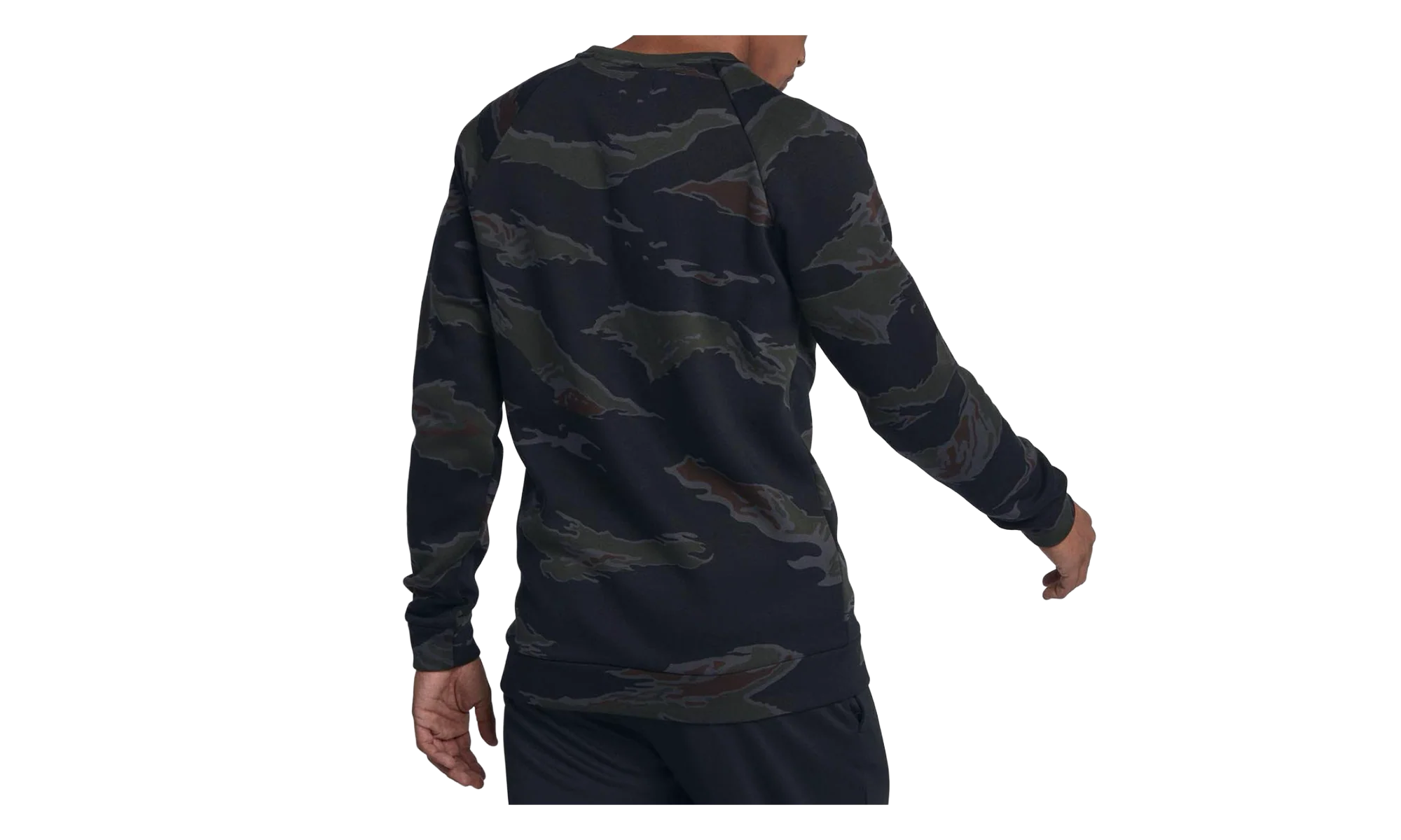 Jordan Jumpman Fleece Camo Crew Sweatshirt "Black" AV2310 010 - Image 2