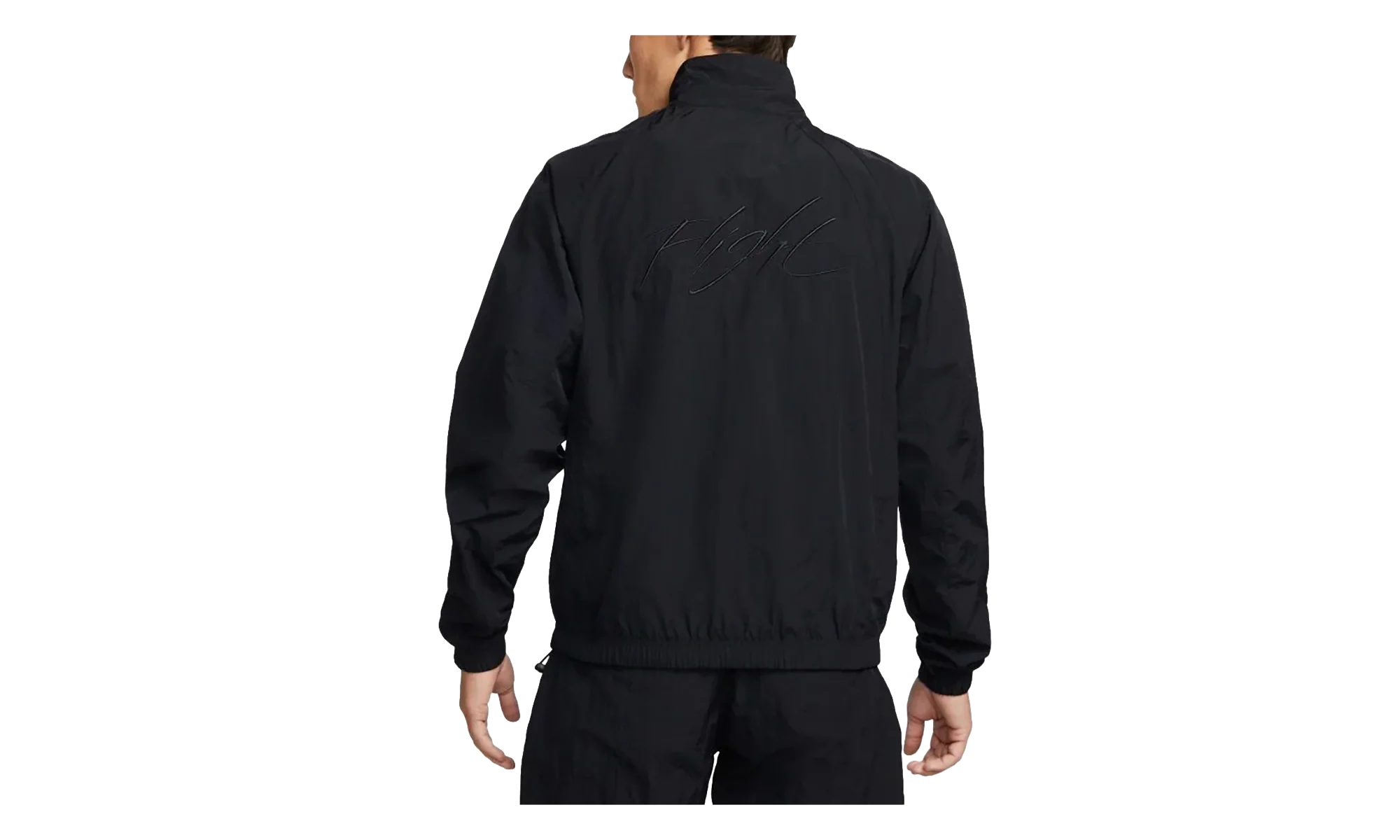 Jordan Metallic Zipper Sports Jacket "Black" DH9037 010 - Image 2