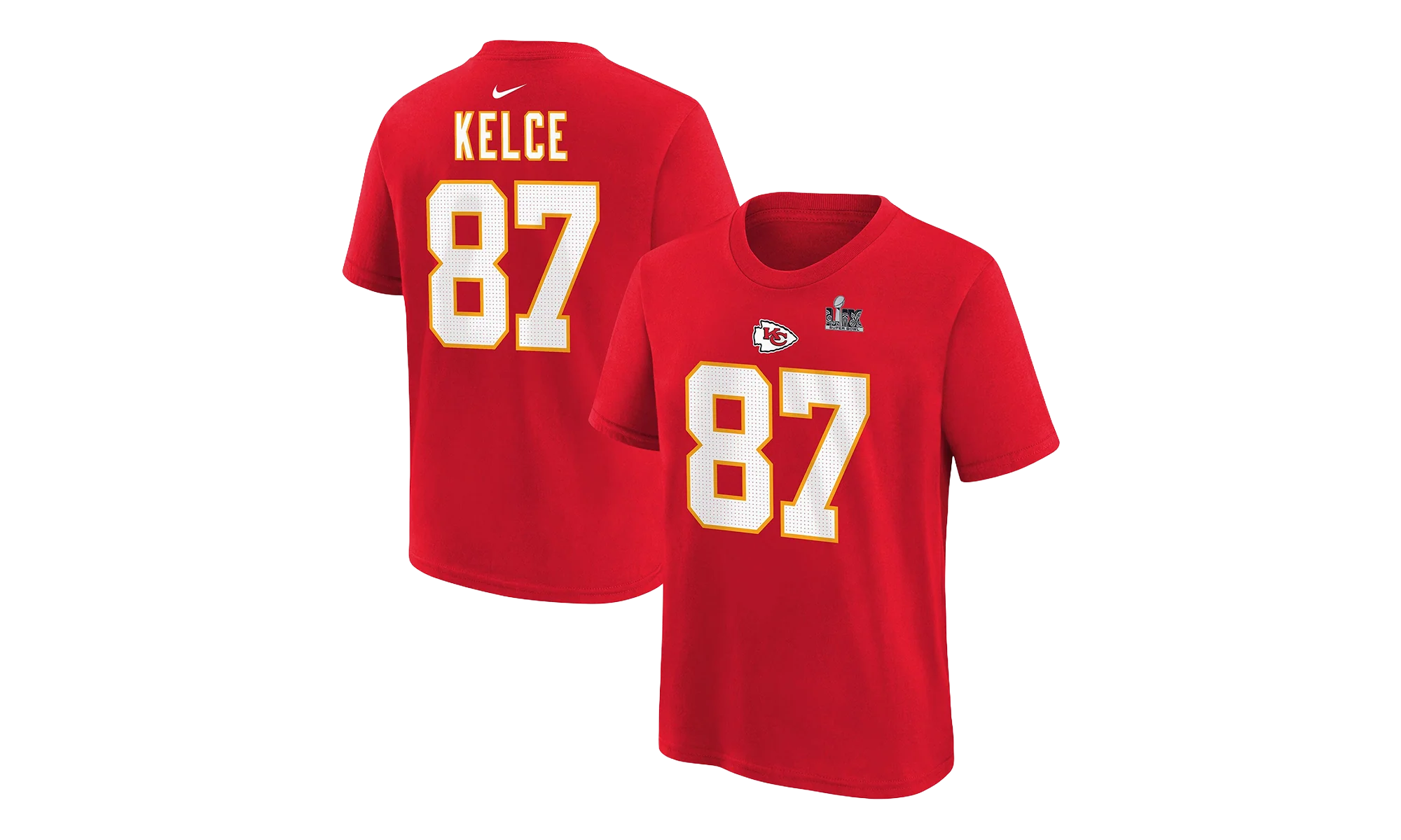 Kansas City Chiefs Super Bowl LIX GS "Travis Kelce Name & Number T‑Shirt" 9Z1B7NFPRECHIK - Image 2
