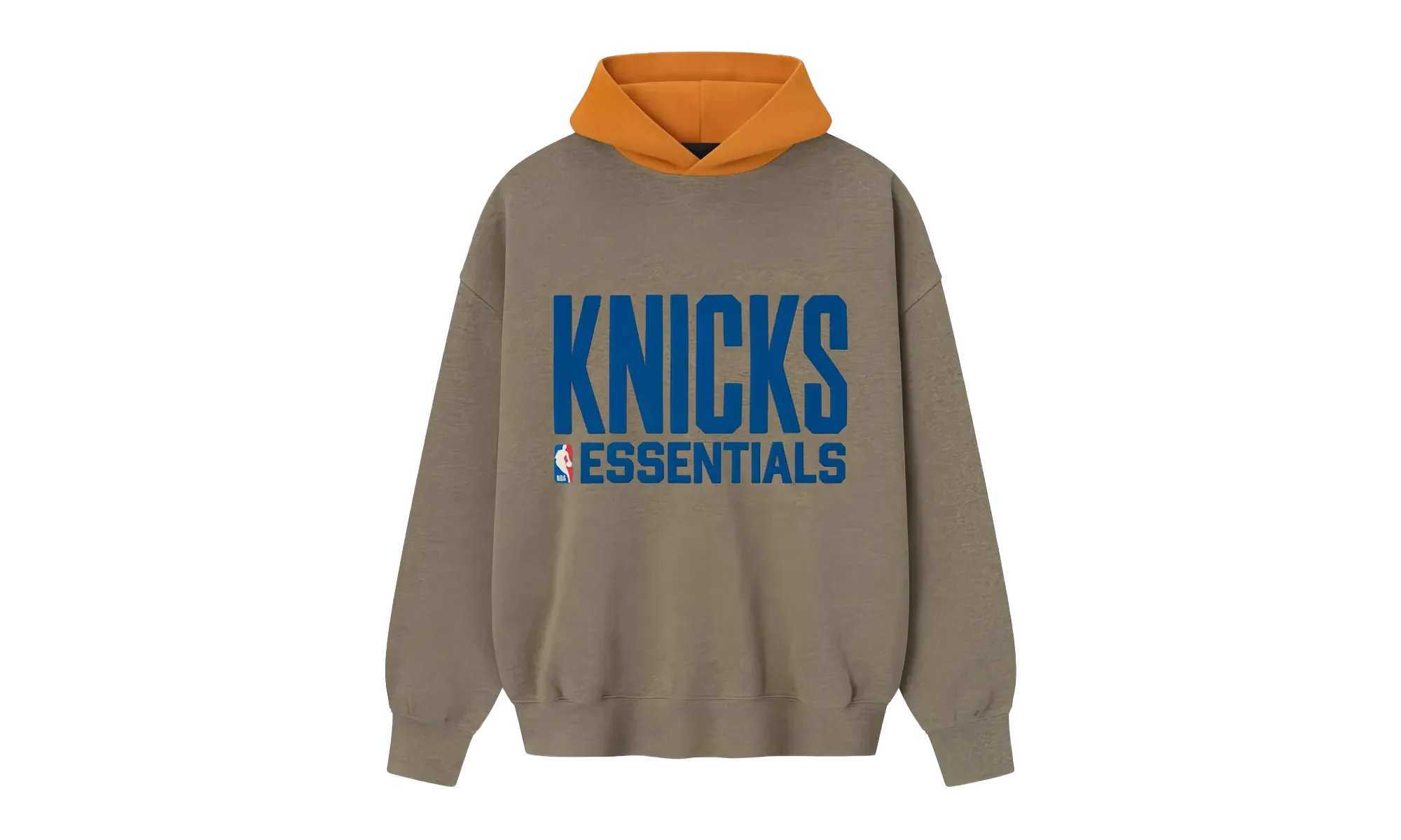 KNICKS SPORTS FIT HOODIE "HOMESTEAD HEATHER / ORANGE" 192NB256408F