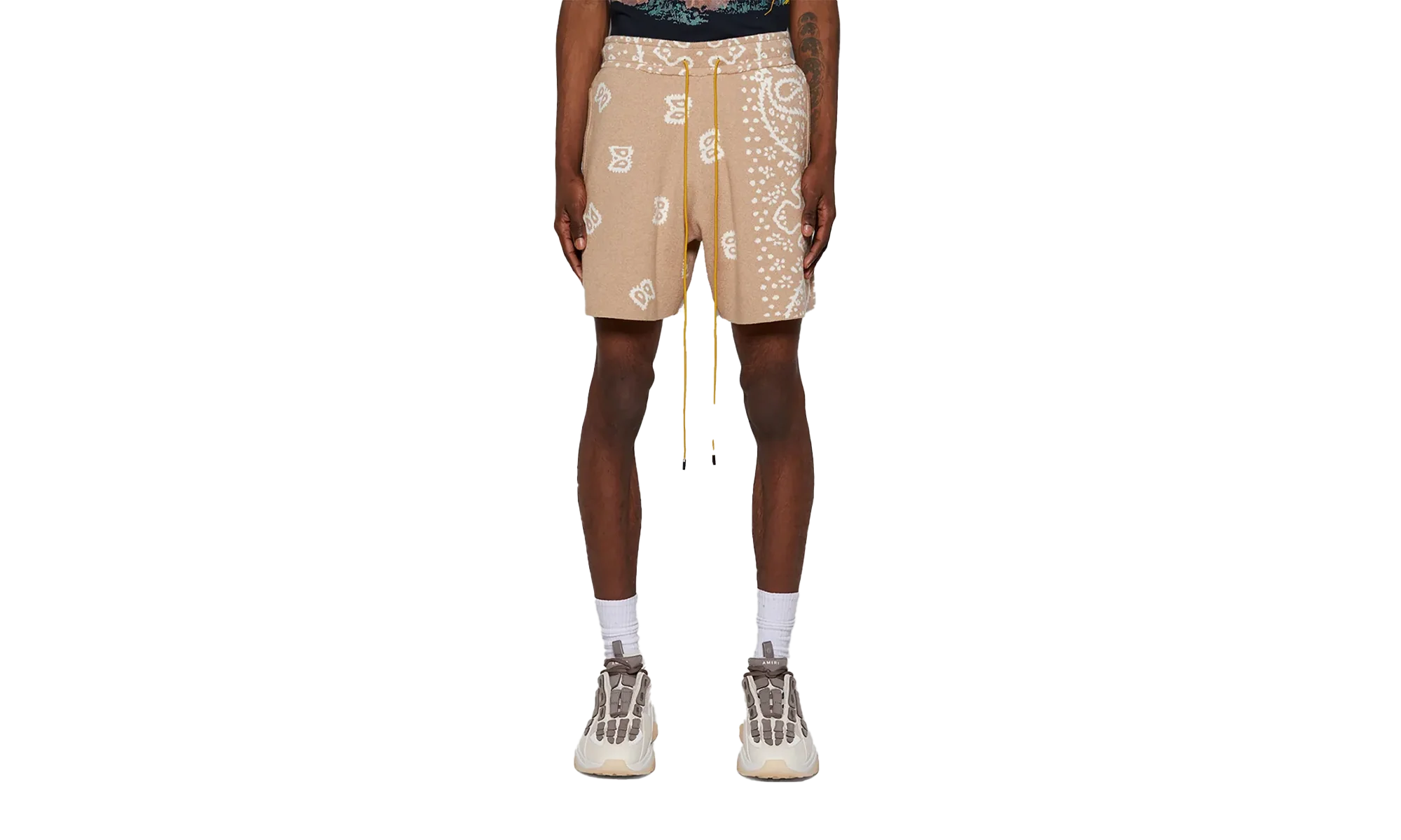 Knit Shorts "Beige Bandana" RHPS24SH10973517 - Image 2