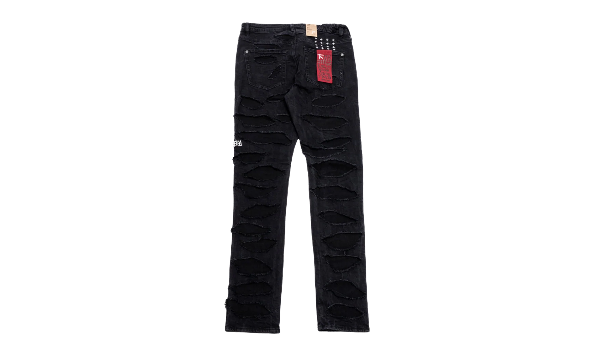 KSUBI Trippie Redd Chitch Shredded Jeans "Black" CNT4QG7A - Image 2