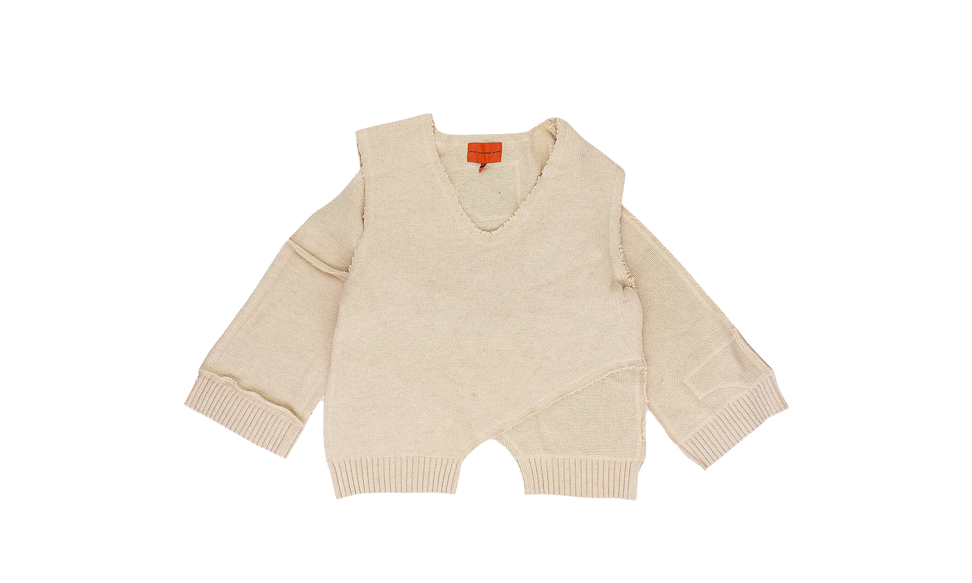 L'Ardeur Sweater Vest "Off-White" L'ARD UNADORNED SWEAT VEST CREAM