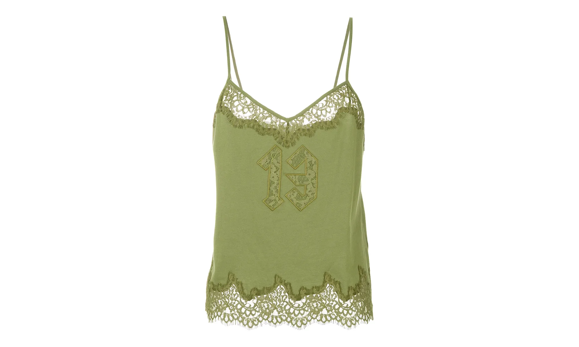 Lace Trim Sleepwear Cami WMNS "Fenty by Rihanna - Olive Branch" 574301 02