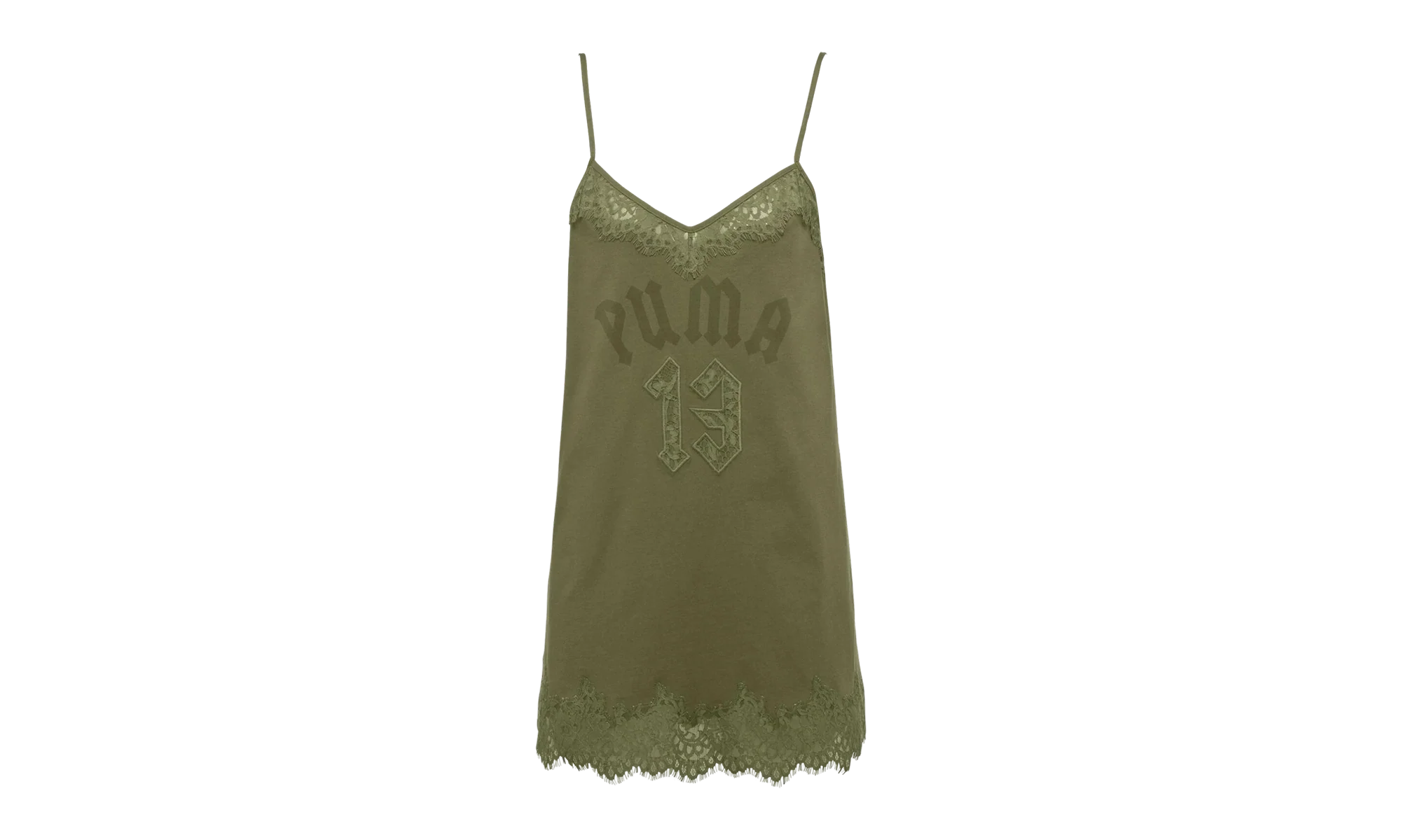 Lace Trim Sleepwear Teddy WMNS "Fenty by Rihanna - Olive Branch" 574300 03