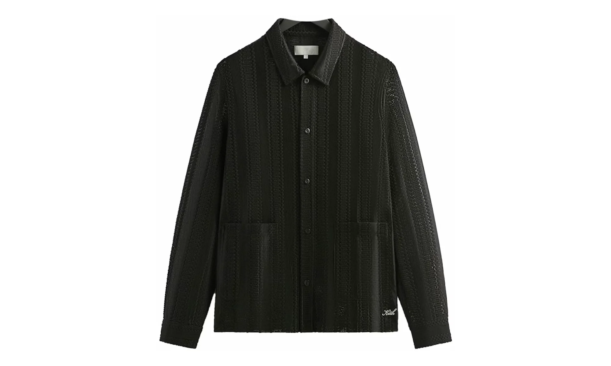 Ladder Lace Boxy Collared Overshirt "Black" KITH37
