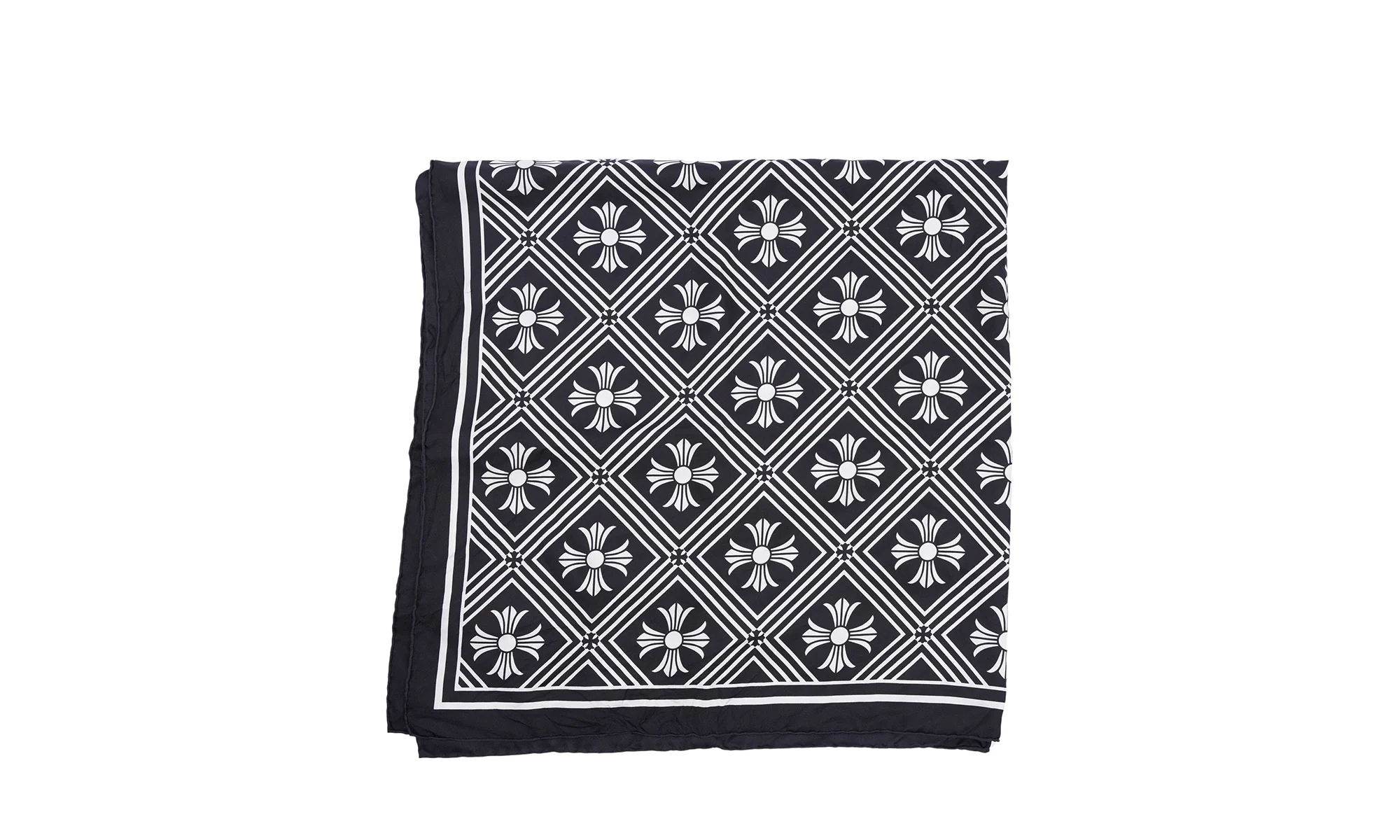 Large Silk Scarf "Black" CHRM0432 - Image 2