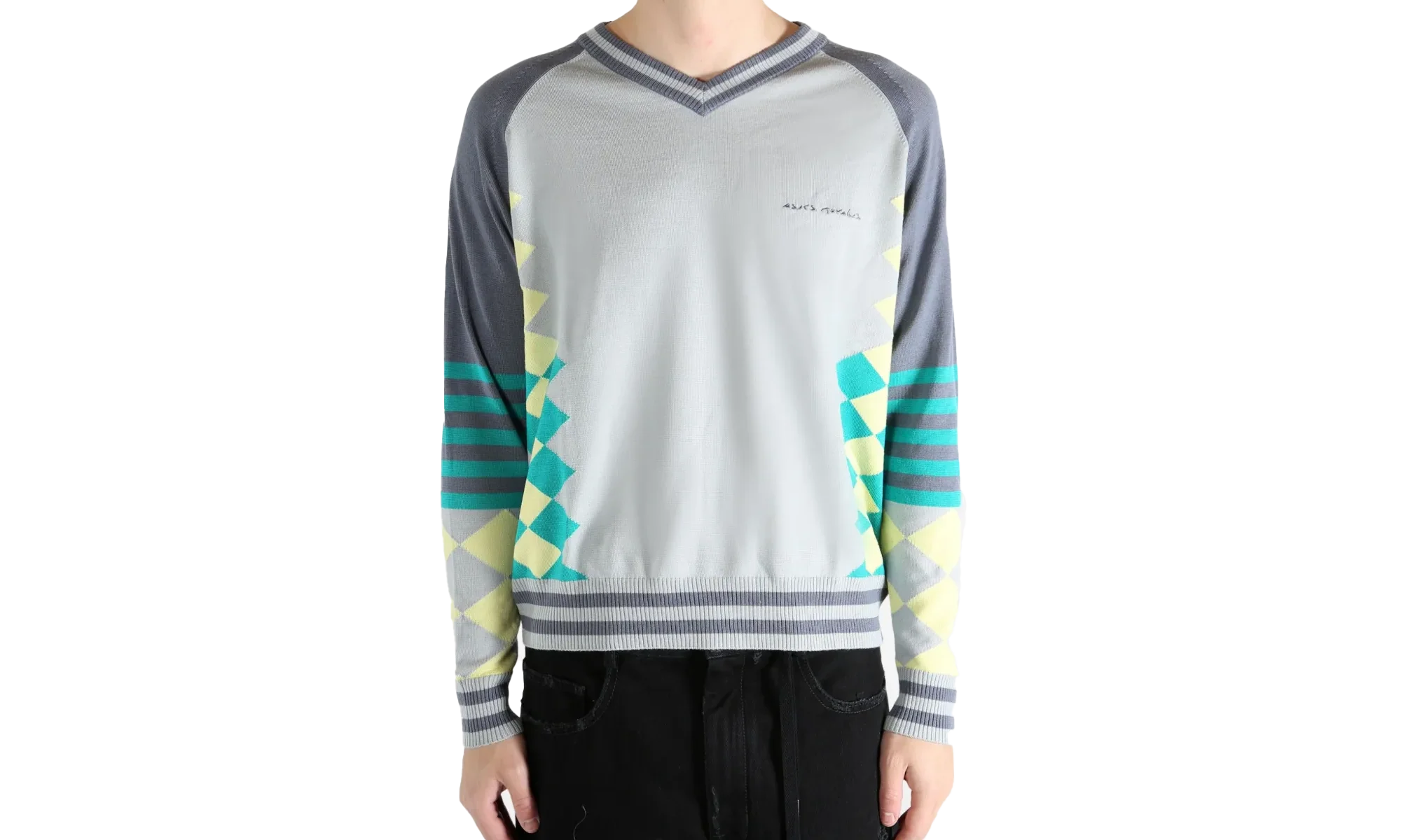 Laricoid Knit Jumper "Kiko Kostadinov - Blue Haze / Lemon" 2203A323 022