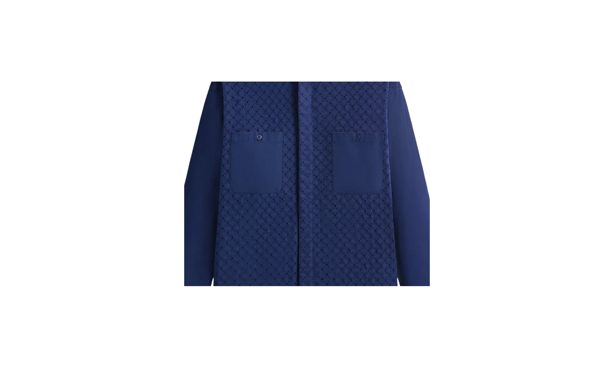 Lattice Floral Long-Sleeve Apollo Shirt "Cave" KHM032068 5032 - Image 2