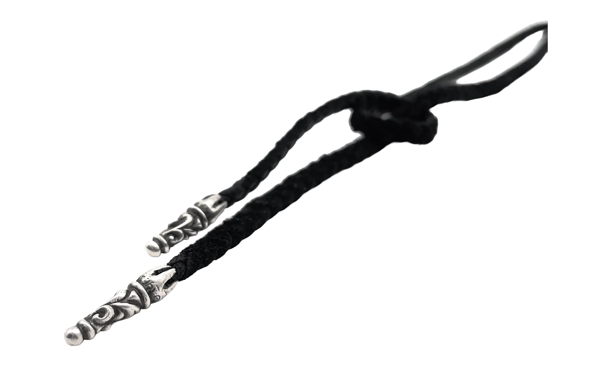 Leather Braids Chain Necklace "Black" CHRM0822 - Image 3