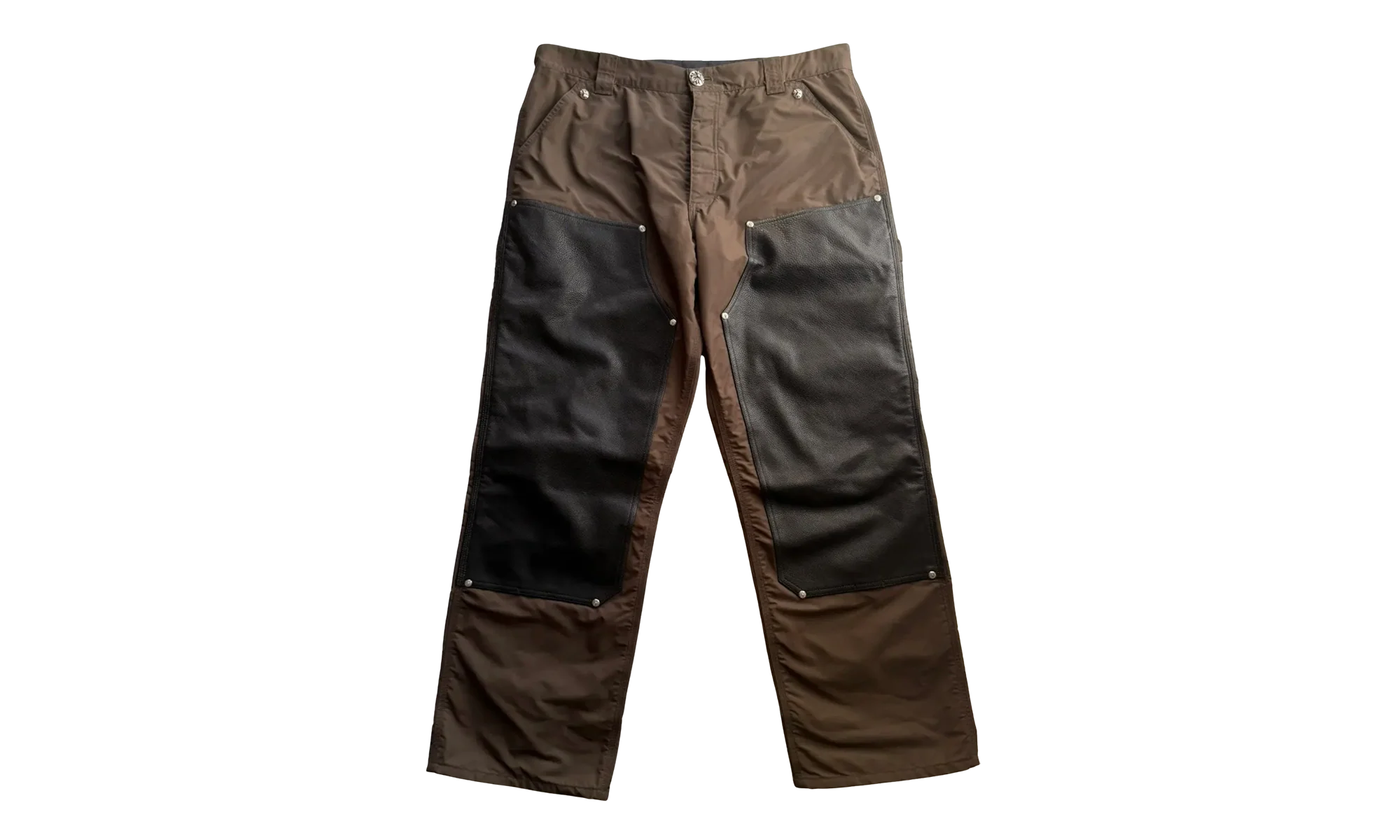 Leather Carpenter Nylon Pants "Brown" CHRM0425