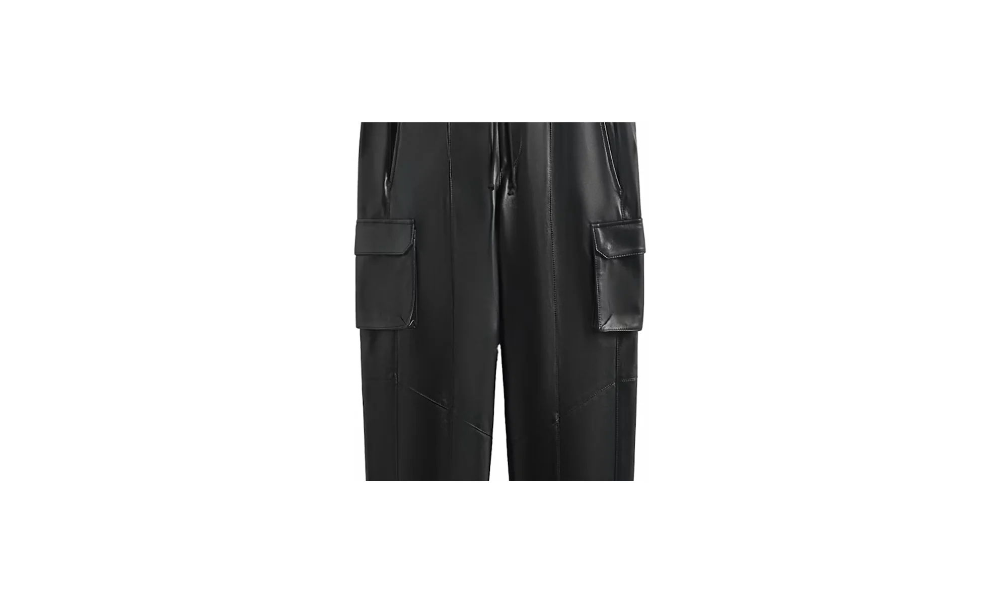 Leather Sennet II Black Cargo Pants "Black" KITH15 - Image 2