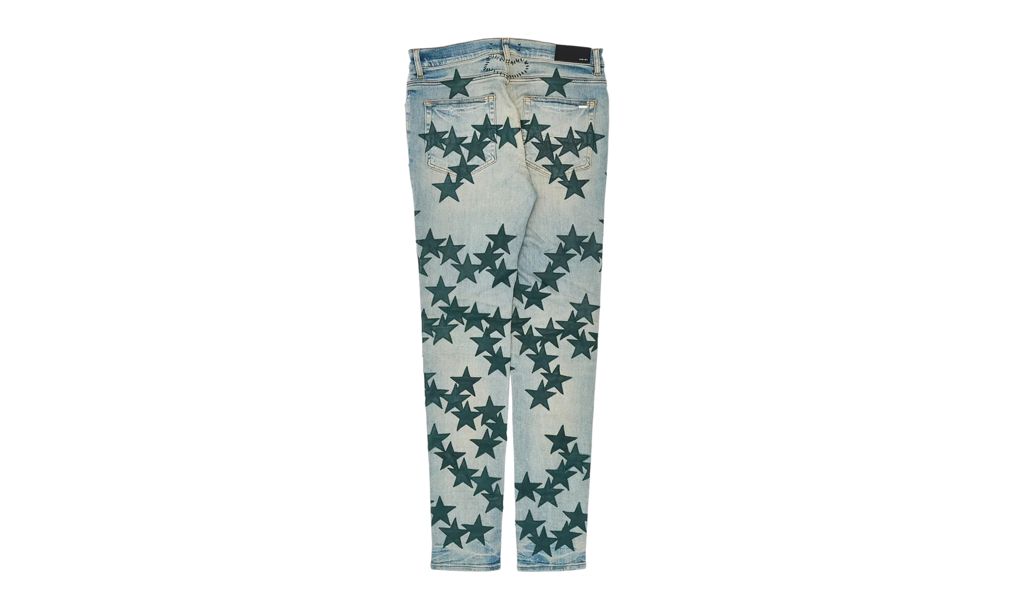 Leather Star Patch Jeans "Chemist - Clay Indigo Green" SS22MDS022 408 - Image 2
