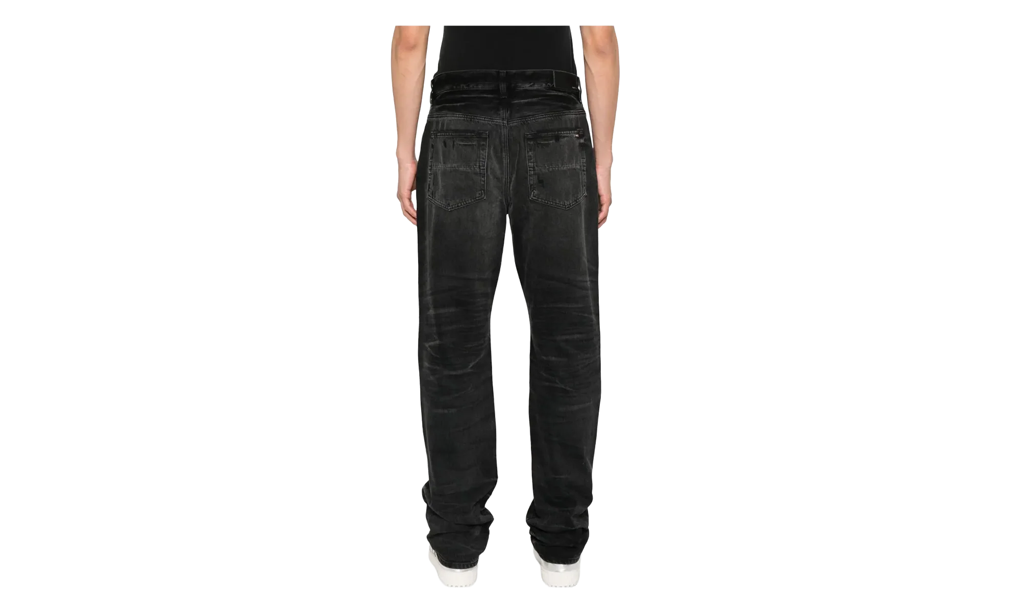 Leather Straight MX1 Jean "Vintage Black" AMDNGH1086 097 - Image 2
