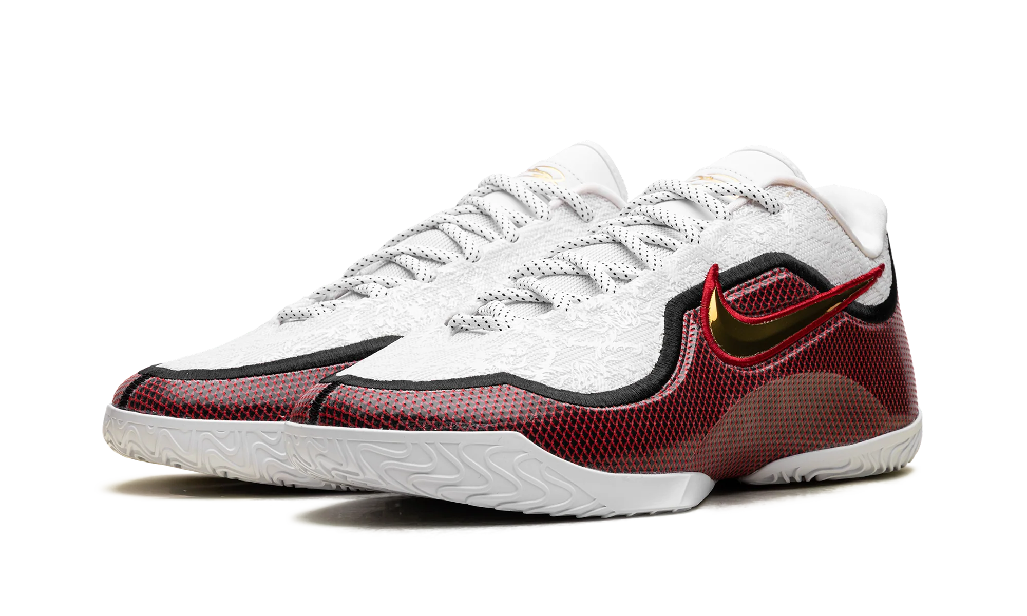 LeBron 23 Grand Opening "White Metallic Gold University Red Black (Solid Outsole)" IB9563 100 - Image 2