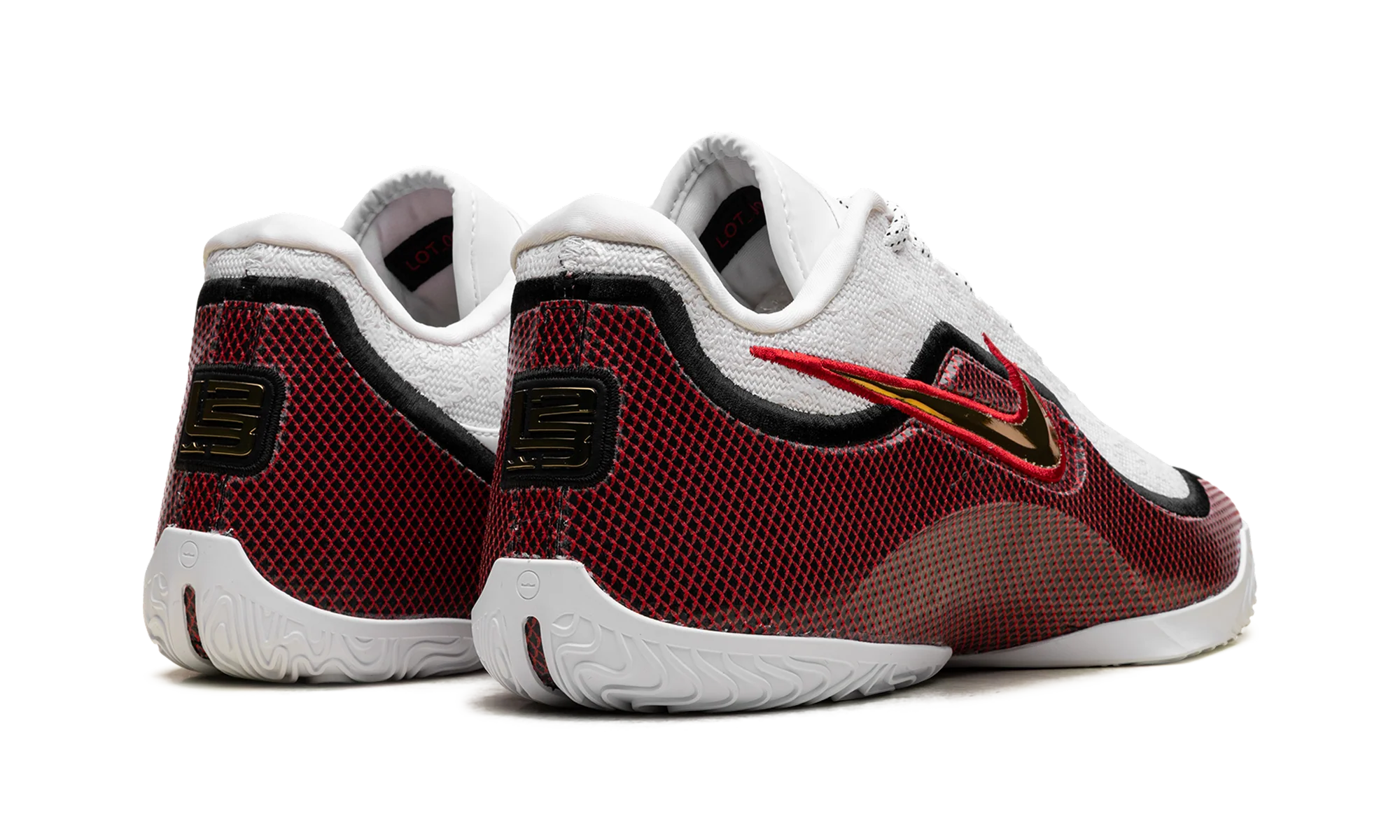 LeBron 23 Grand Opening "White Metallic Gold University Red Black (Solid Outsole)" IB9563 100 - Image 3