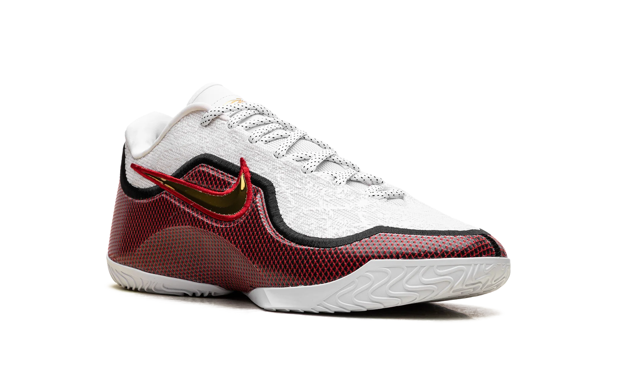 LeBron 23 Grand Opening "White Metallic Gold University Red Black (Solid Outsole)" IB9563 100 - Image 7