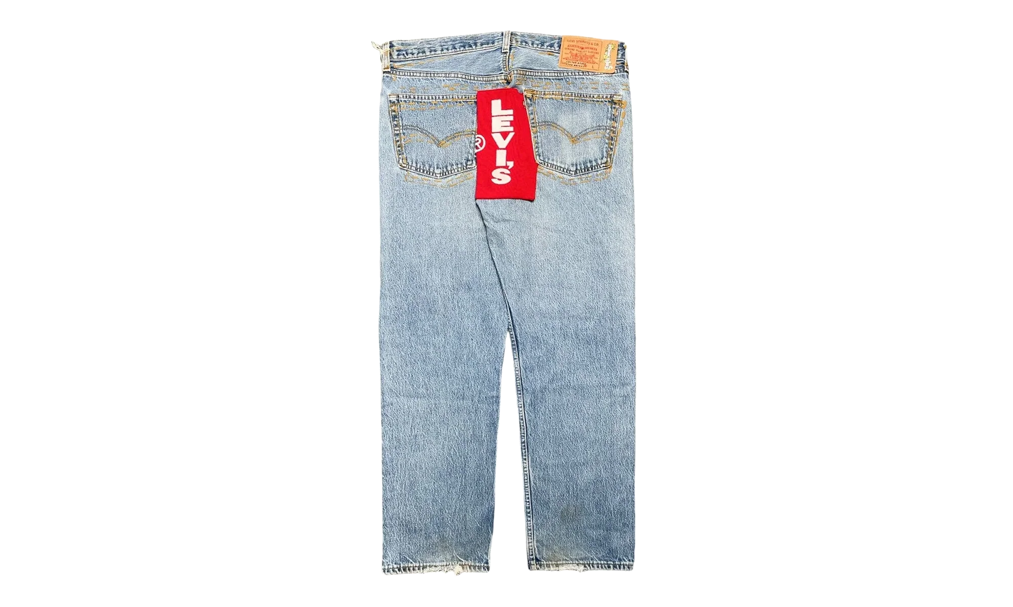 Levi's 501 ComplexCon Exclusive Denim Jeans "Cactus Plant Flea Market - Indigo / Red / White" DT291 - Image 2