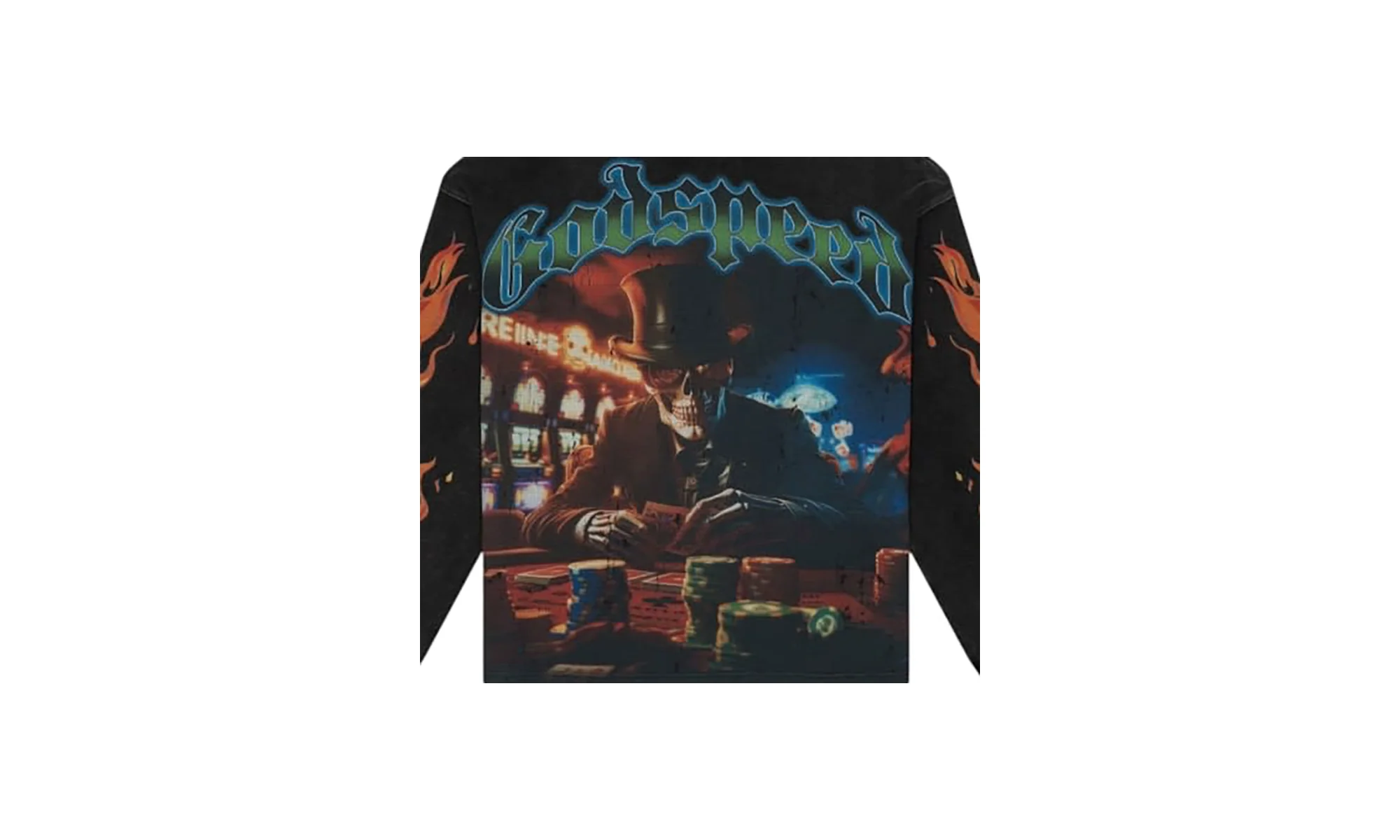 Life's a Gamble L/S Thermal Tee "Black Wash" LJV1UAGS - Image 2
