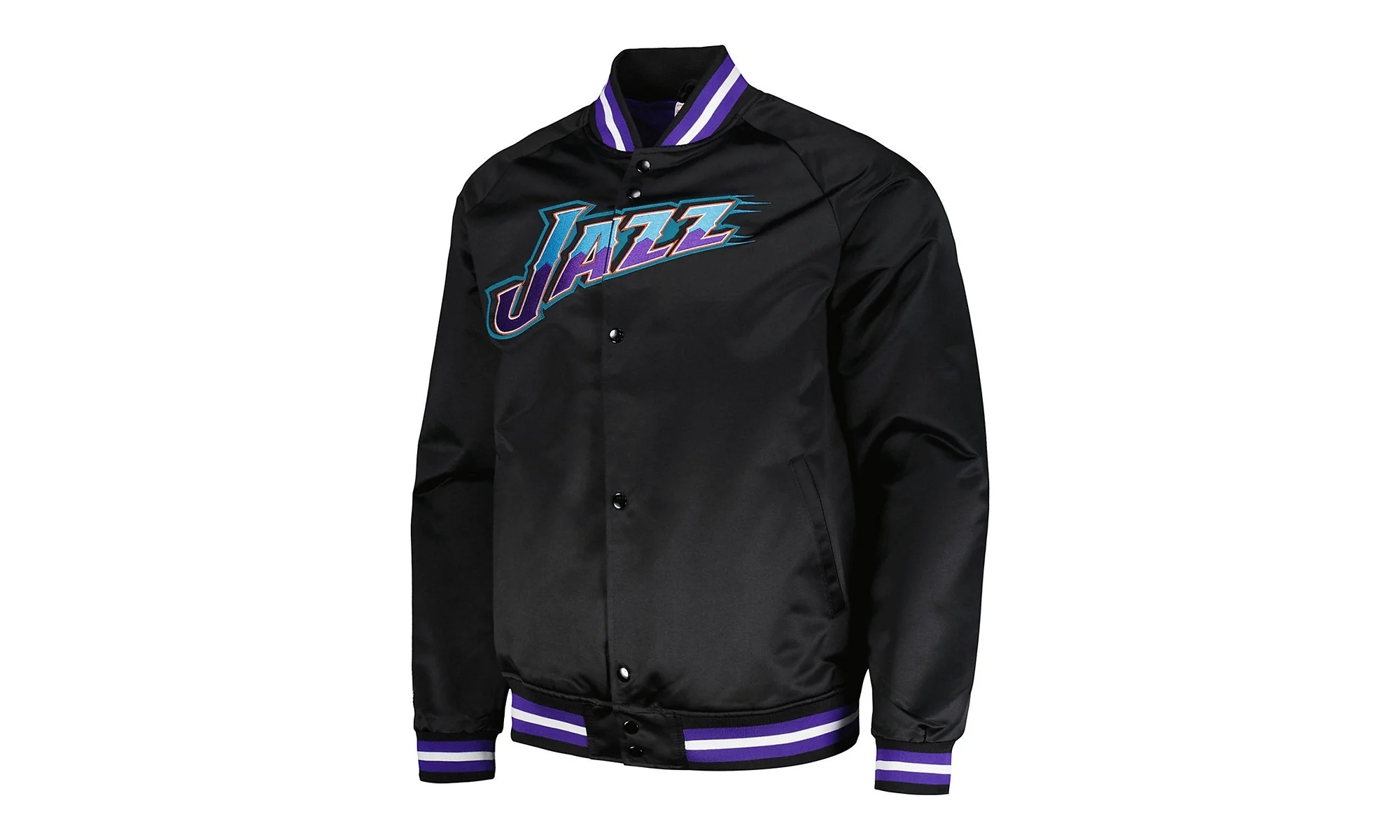 Lightweight Satin Jacket Vintage Logo "Jazz" SJKT6296 UJAYYPPPBLCK