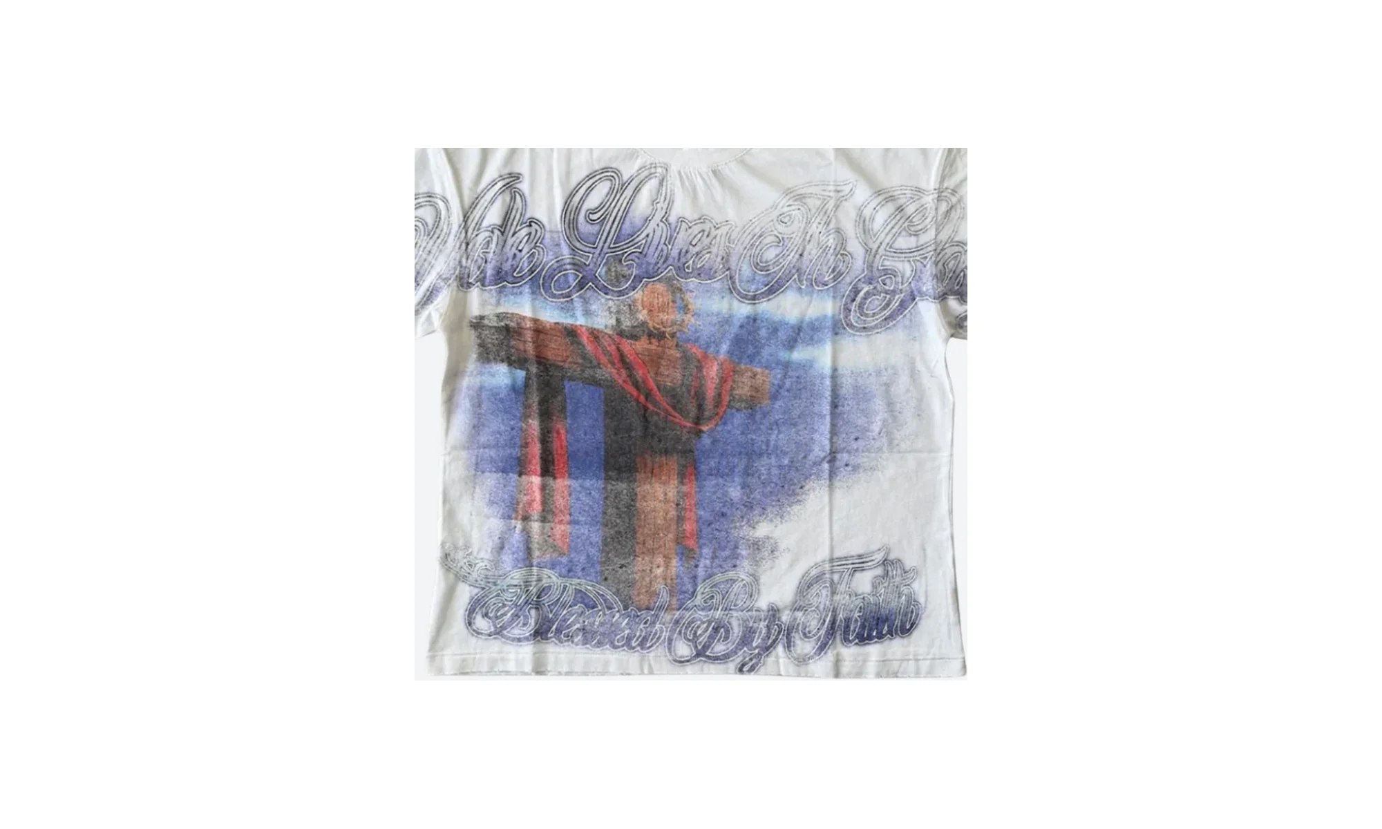 Lives in Glory Blessed by Faith T-Shirt "White" MPBECWQD - Image 2
