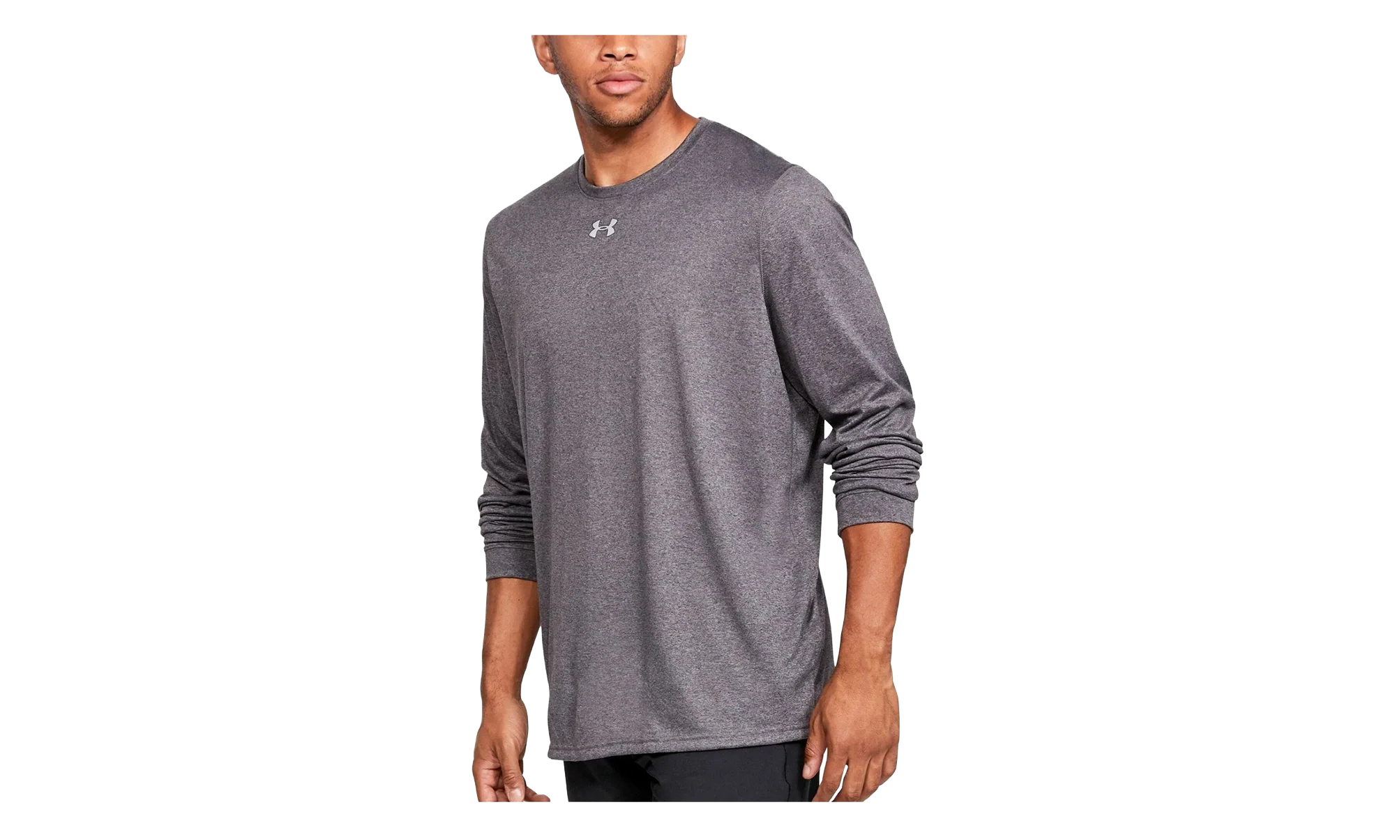 Locker Tee 2.0 Long Sleeve Shirt "Carbon Heather / Metallic Silver" 1305776 090 - Image 3