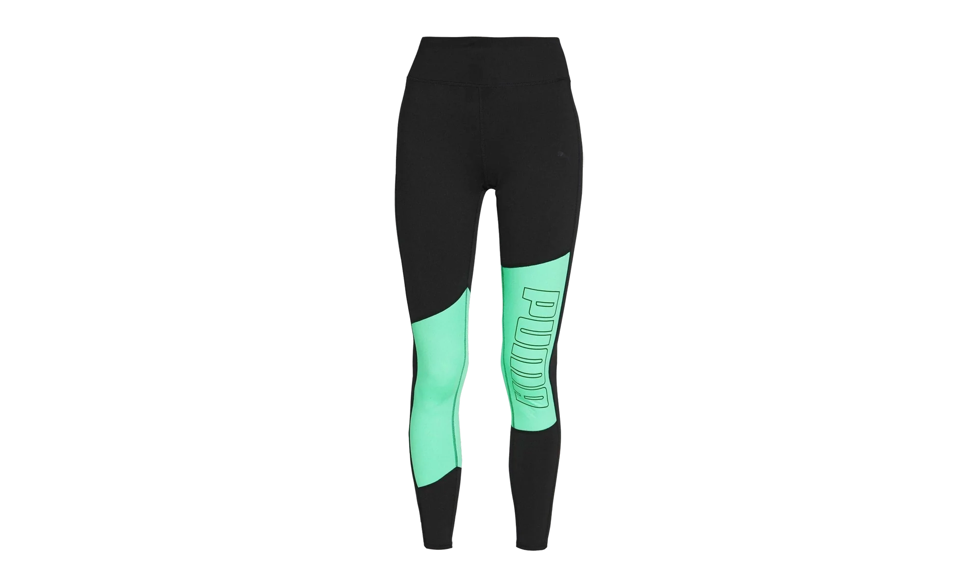 Logo 7/8 Graphic Tight WMNS "Puma Black / Green Glimmer" 518337 07