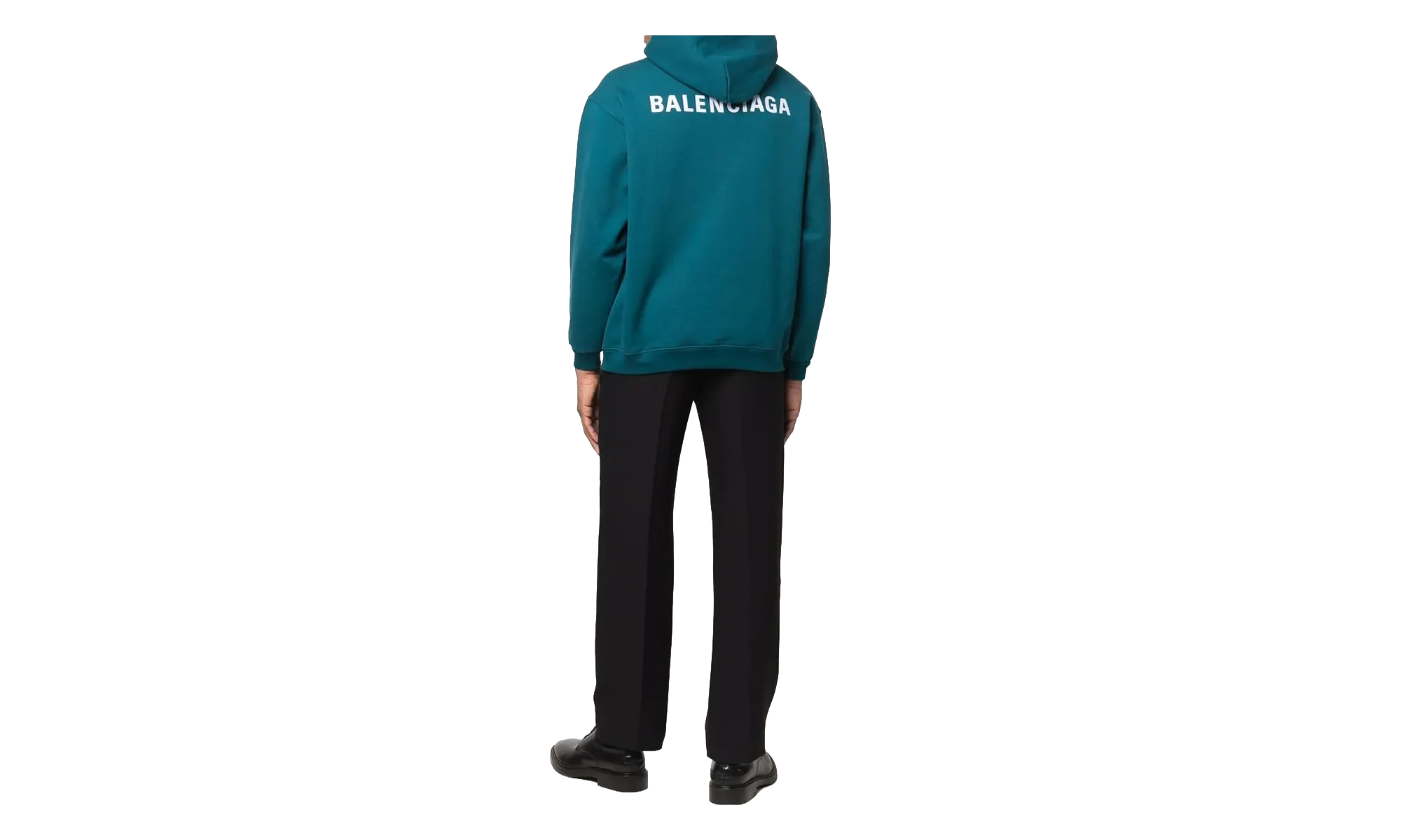 Logo Embroidered Hoodie "Petrol Blue" 600583 TLVB8 9567 - Image 2