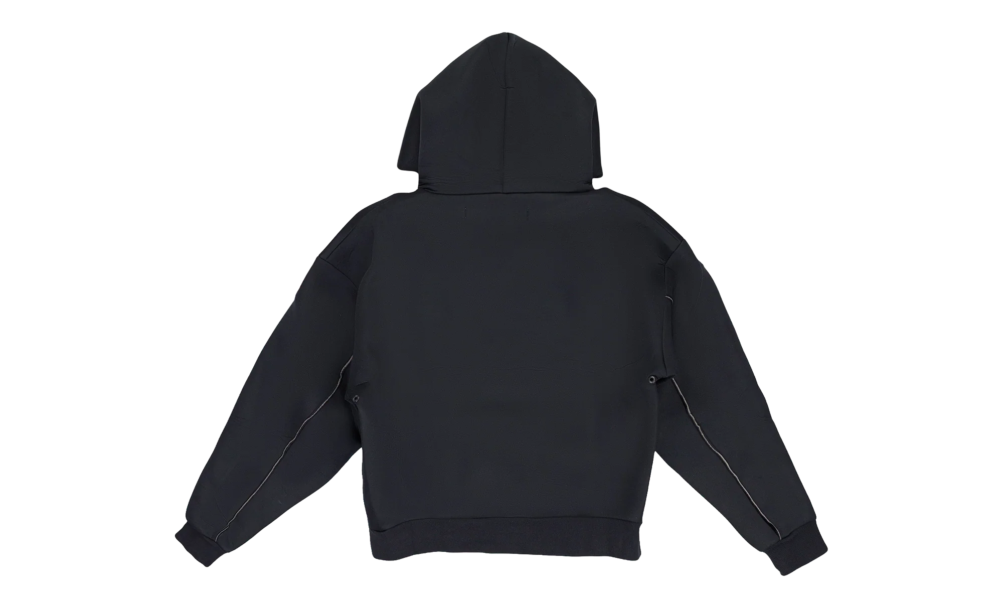 LONG DRAWSTRING HOODIE "Black" OFW MHDS 0001 - Image 2