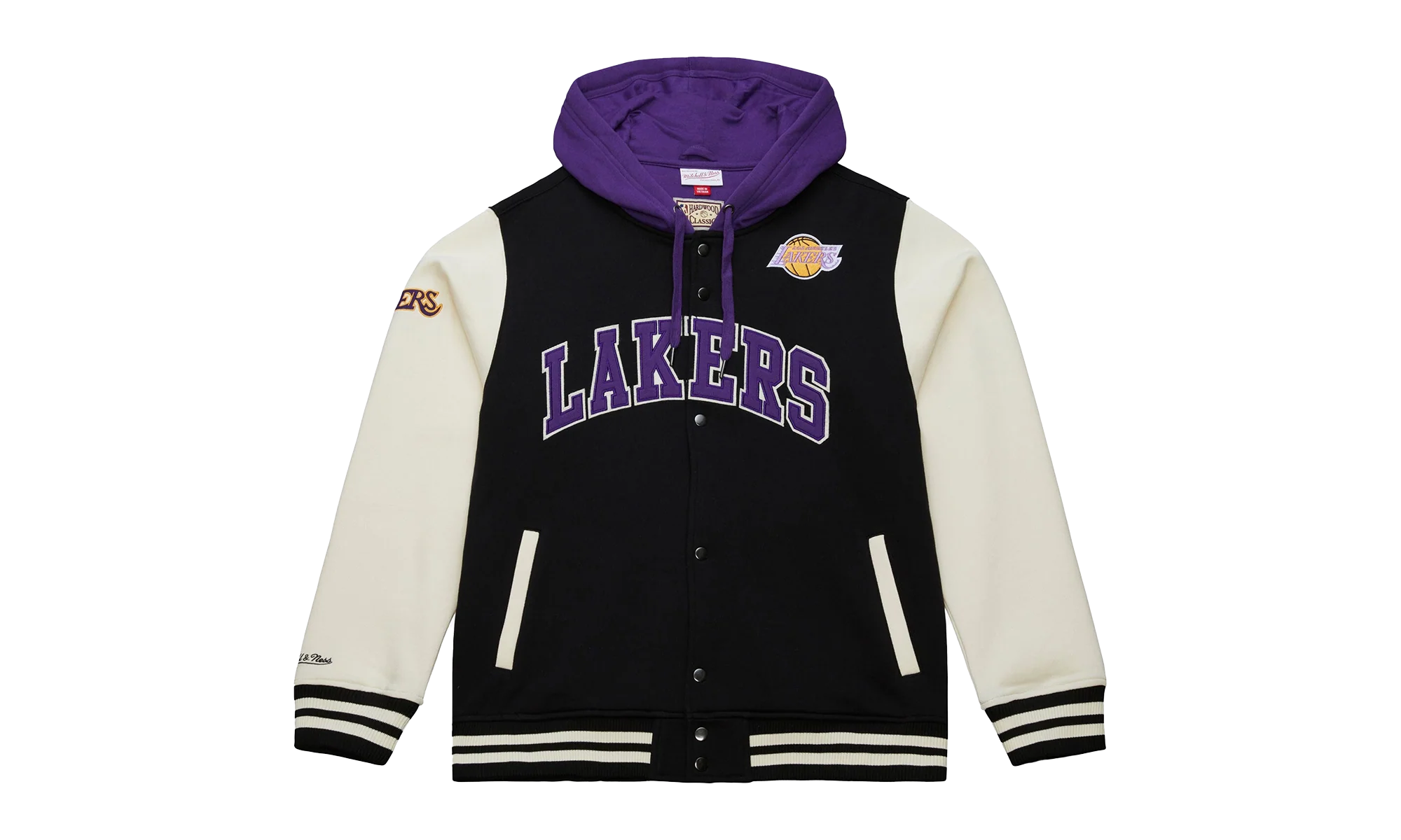 Los Angeles Lakers Courtside Fleece "Black / White / Purple" JK11162-LALBLCK