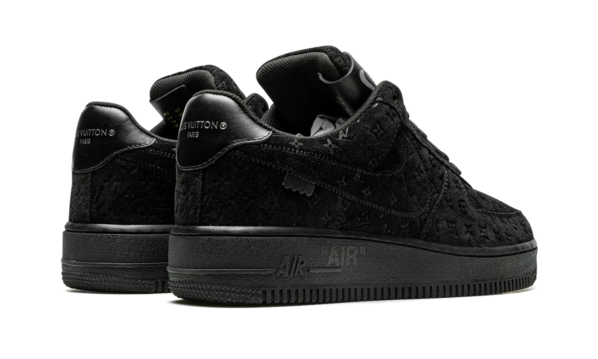 Louis Vuitton Air Force 1 Low "Virgil Abloh - BLACK/BLACK" 1A9VD6 - Image 3