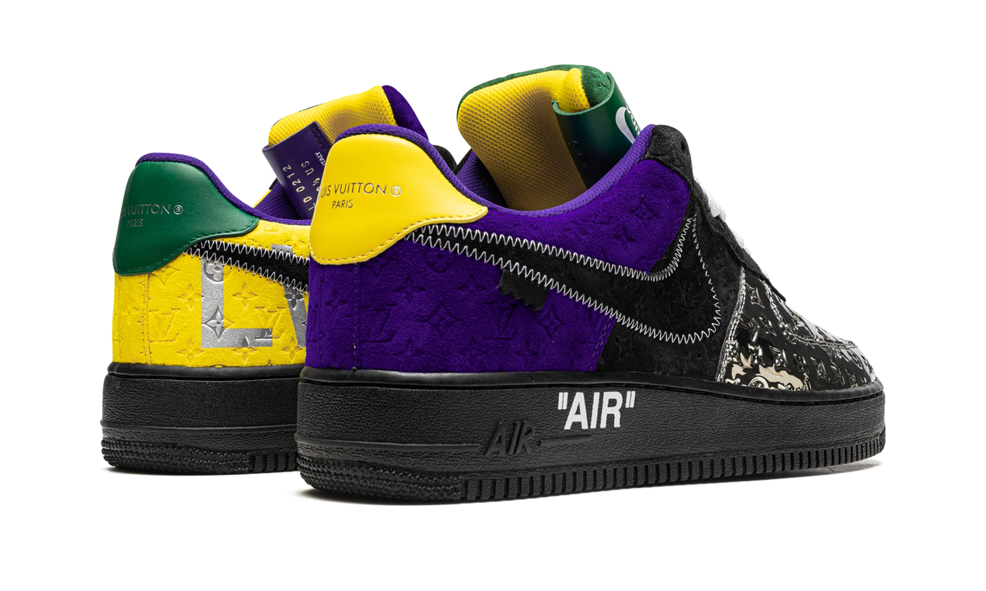 Louis Vuitton Air Force 1 Low "Virgil Abloh - Purple Dusk/Metallic Silver" 1A9VCC - Image 3