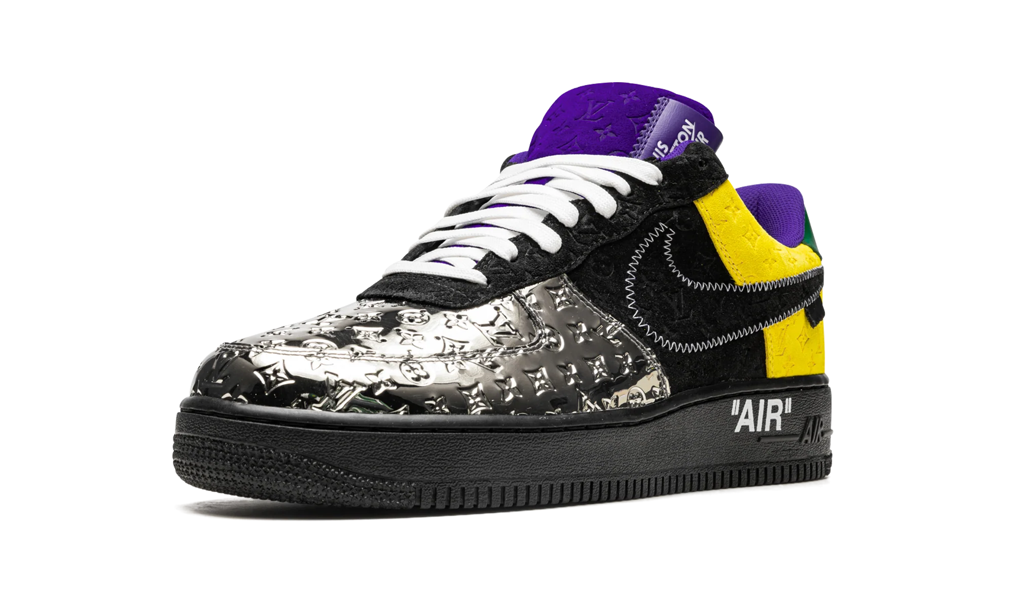 Louis Vuitton Air Force 1 Low "Virgil Abloh - Purple Dusk/Metallic Silver" 1A9VCC - Image 4