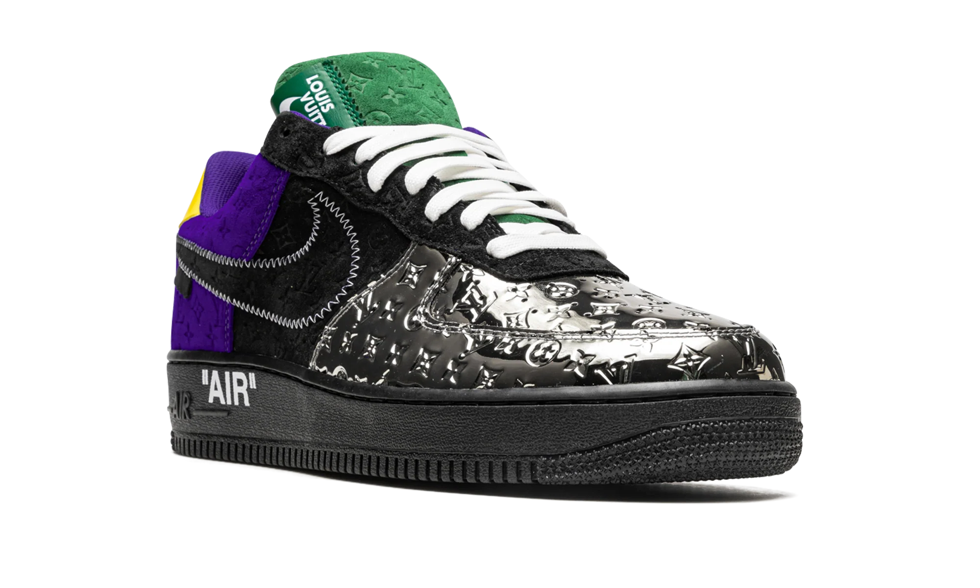 Louis Vuitton Air Force 1 Low "Virgil Abloh - Purple Dusk/Metallic Silver" 1A9VCC - Image 7