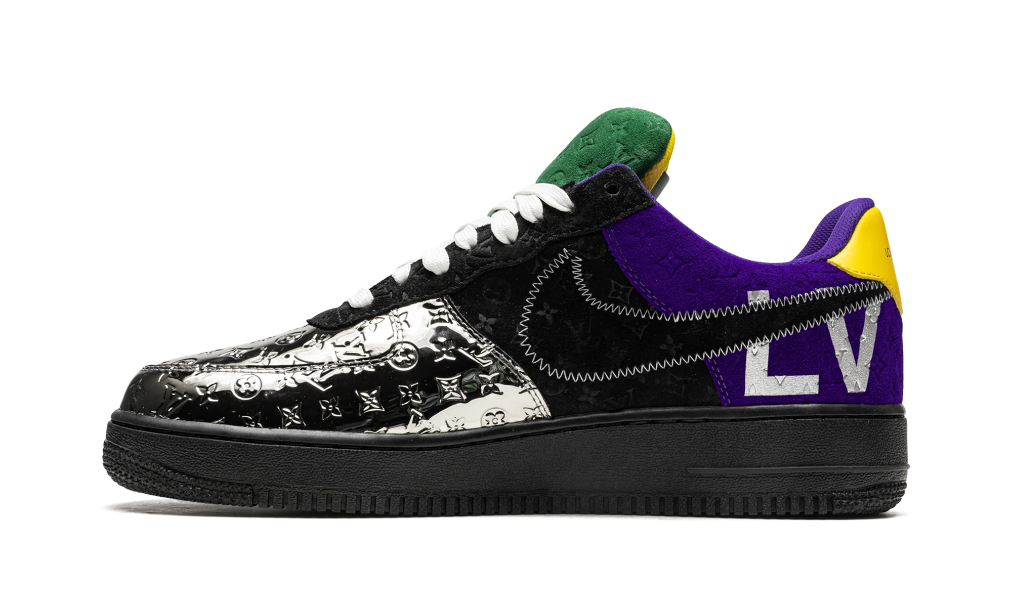 Louis Vuitton Air Force 1 Low "Virgil Abloh - Purple Dusk/Metallic Silver" 1A9VCC - Image 8